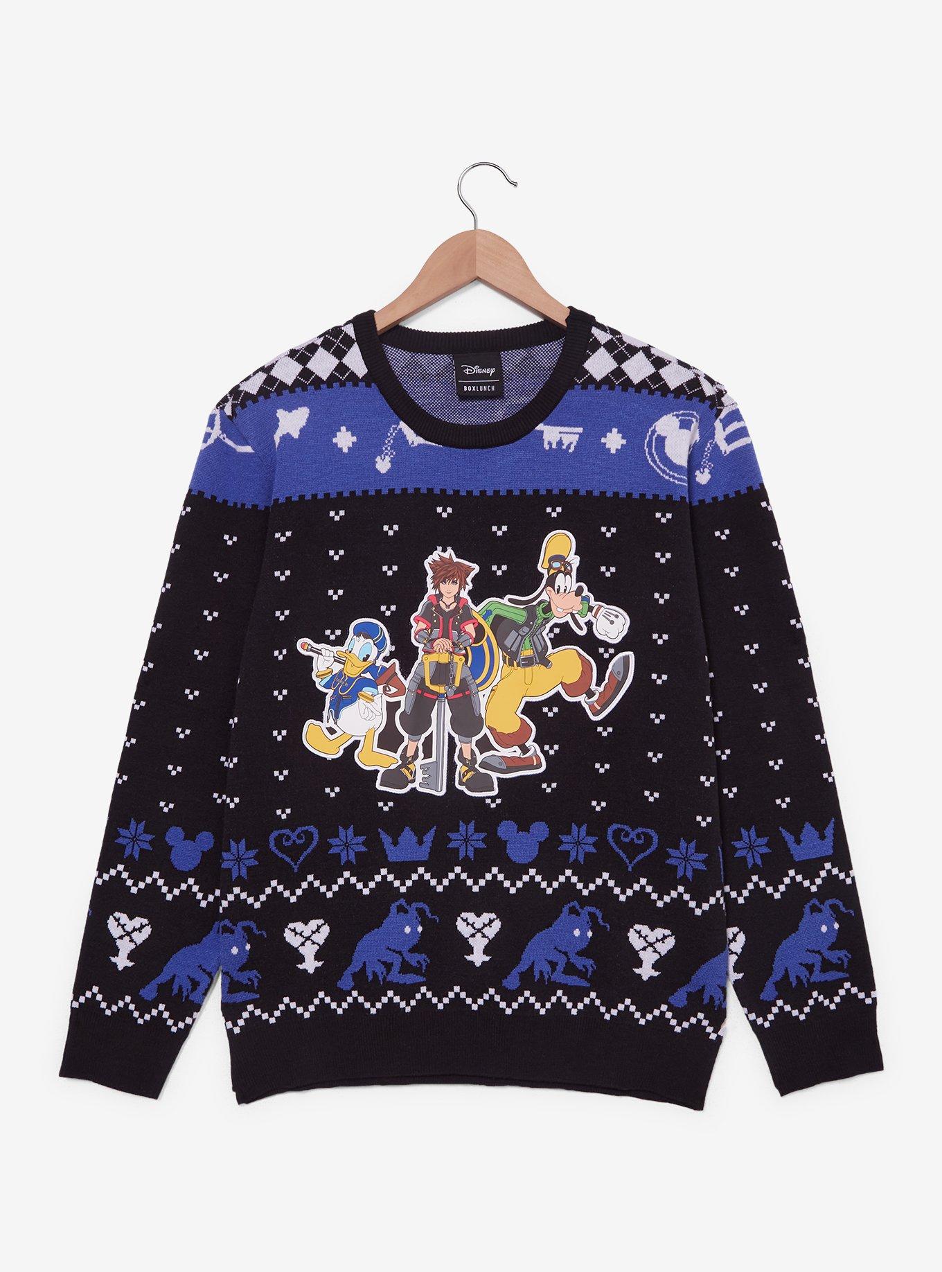 Kingdom Hearts Trio Holiday Sweater — BoxLunch Exclusive, , hi-res