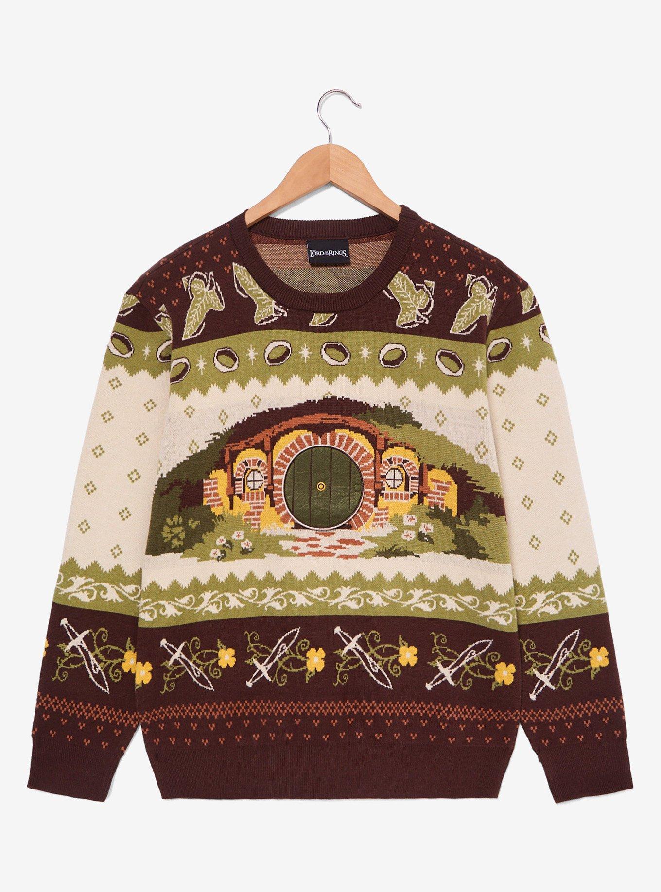 The Lord of the Rings Shire Hobbit Home Holiday Sweater — BoxLunch Exclusive, , hi-res
