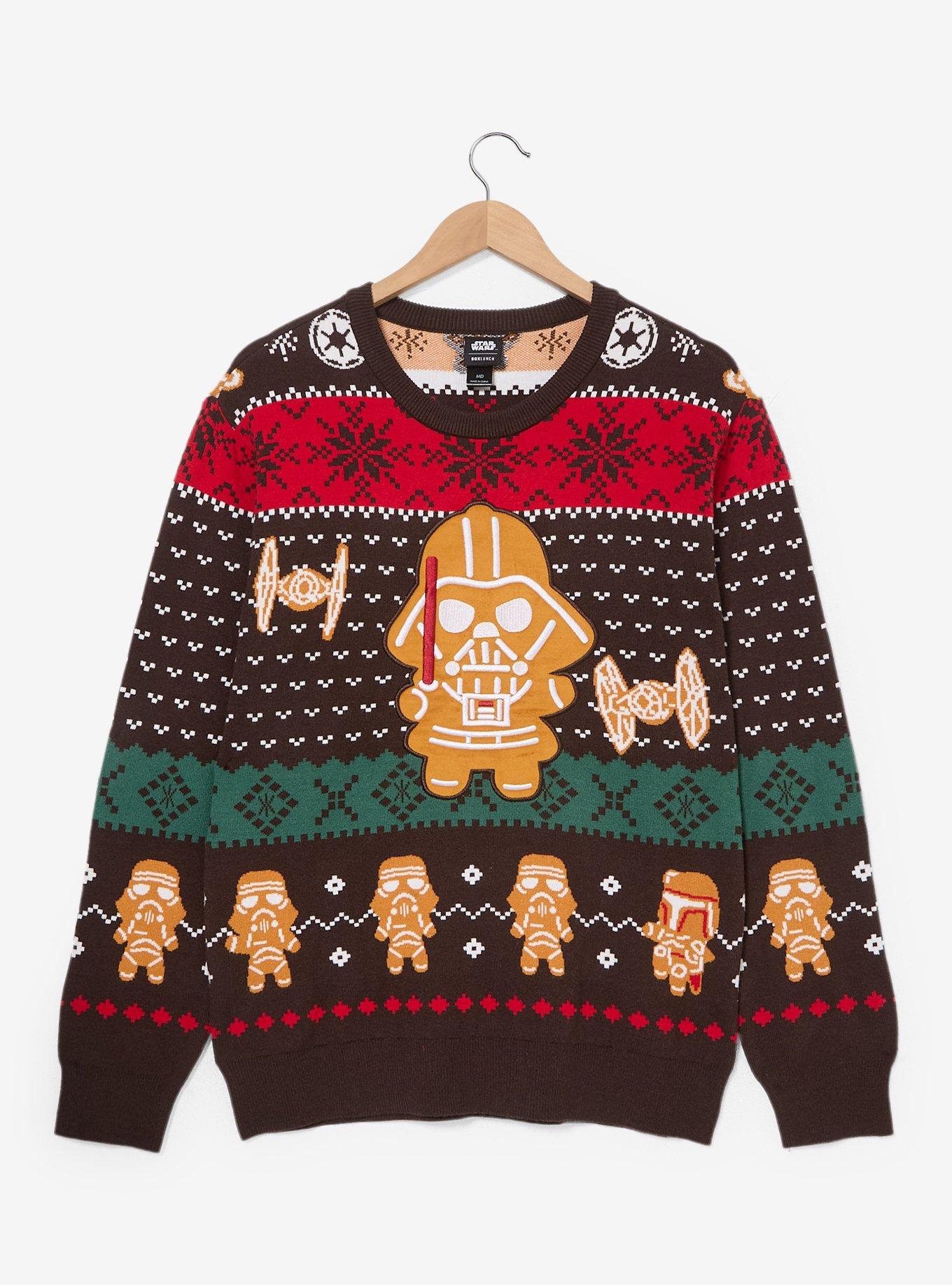 Star Wars Darth Vader Gingerbread Holiday Sweater — BoxLunch Exclusive, , hi-res