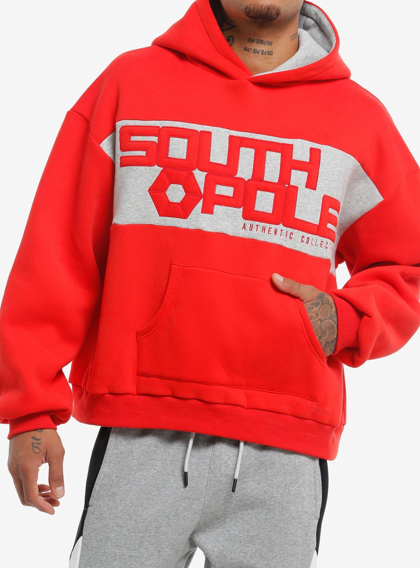 Southpole Red & Grey Logo Hoodie, , hi-res