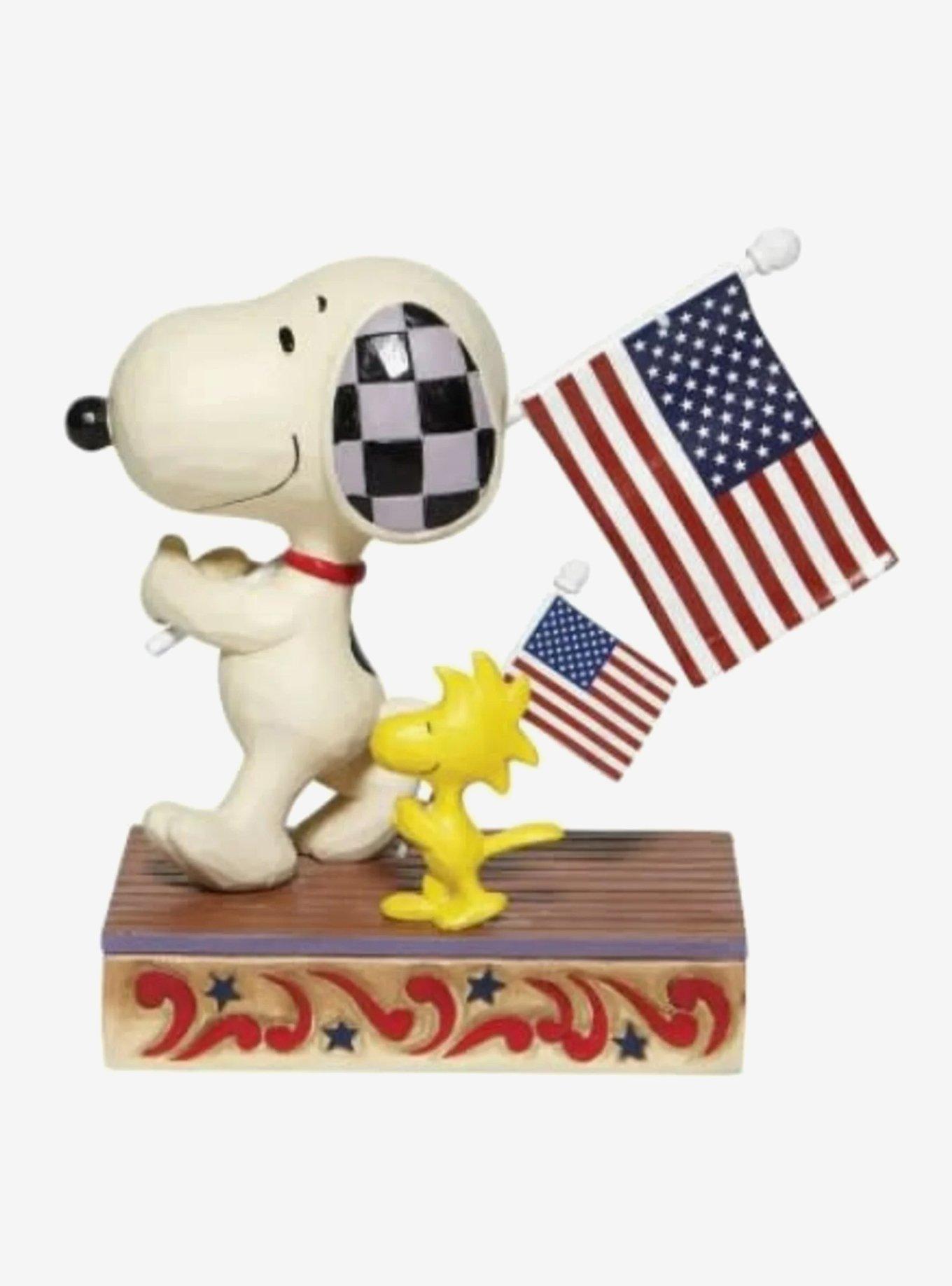 Jim Shore Peanuts Snoopy & Woodstock American Flag Figure, , hi-res