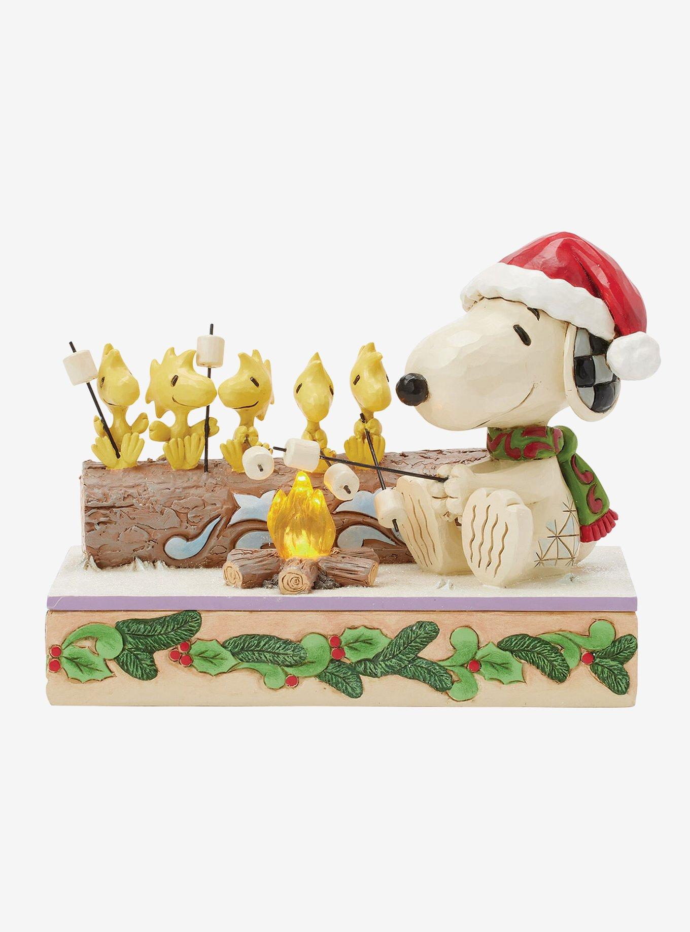 Jim Shore Peanuts Snoopy & Beagle Scouts Campfire Light-Up Figure, , hi-res