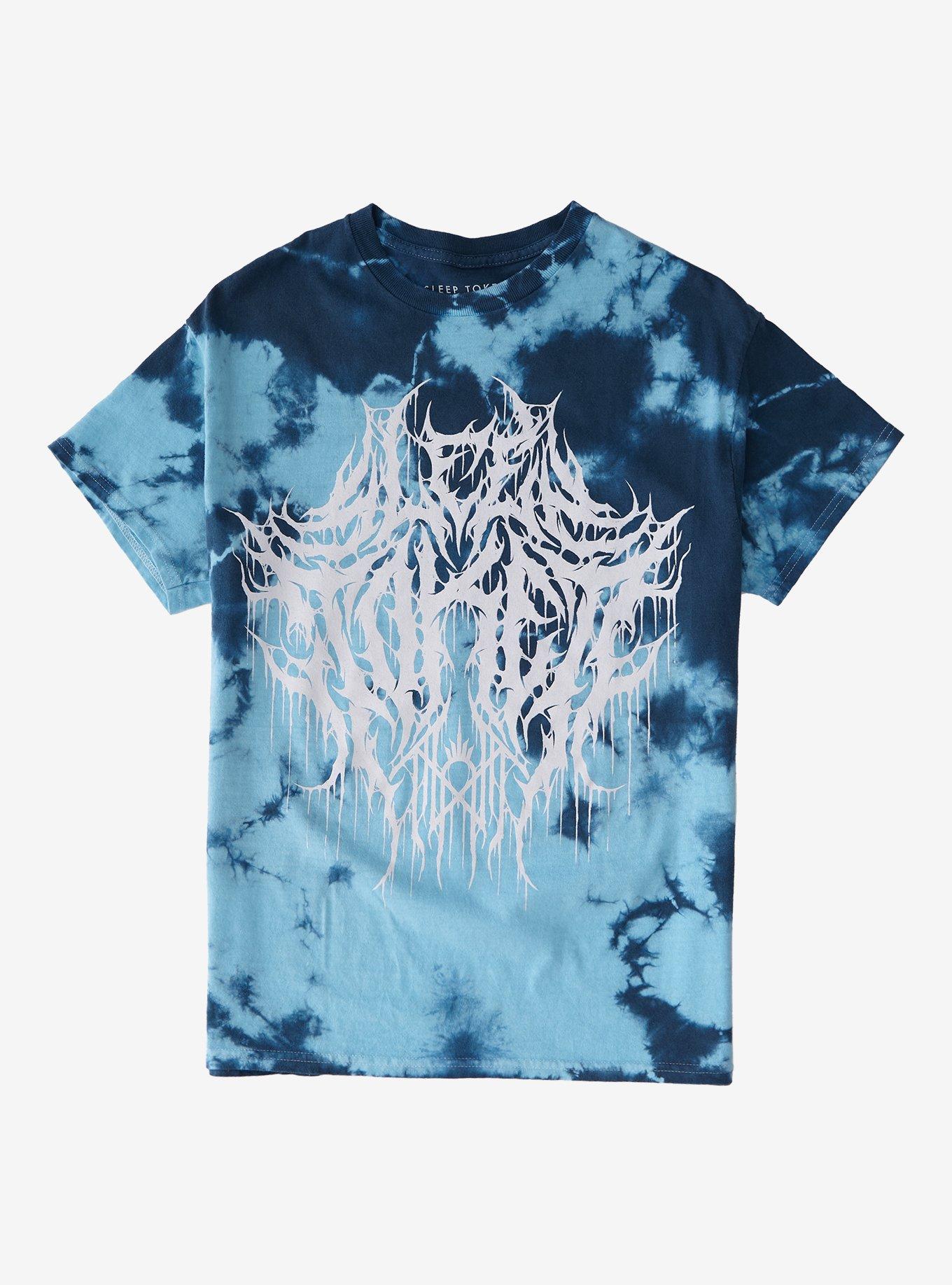 Sleep Token Logo Blue Tie-Dye T-Shirt, , hi-res