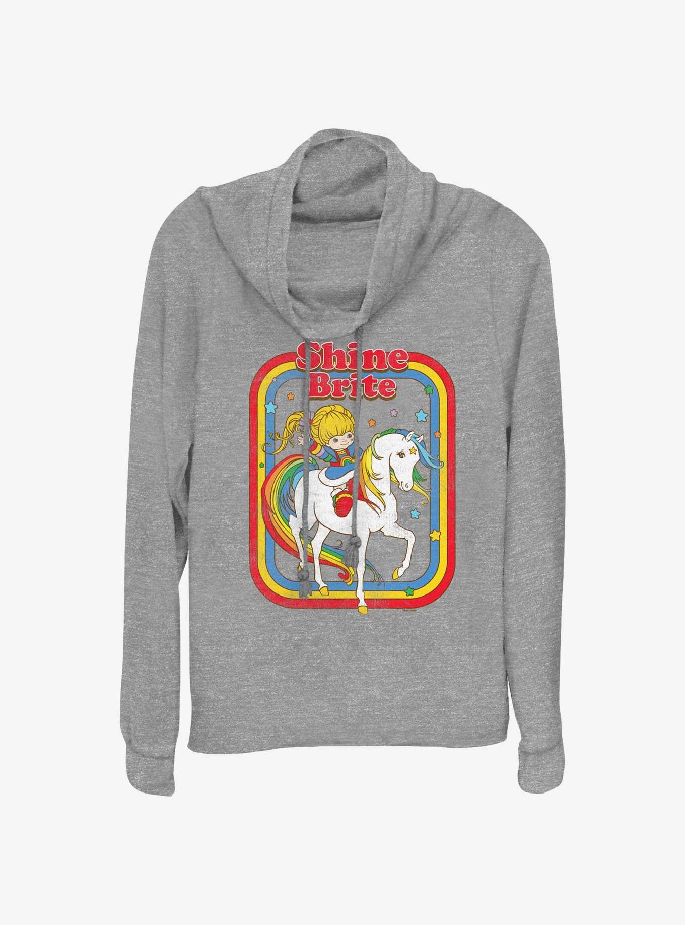 Rainbow Brite Shine Brite Girls Cowl Neck Long-Sleeve Top, , hi-res