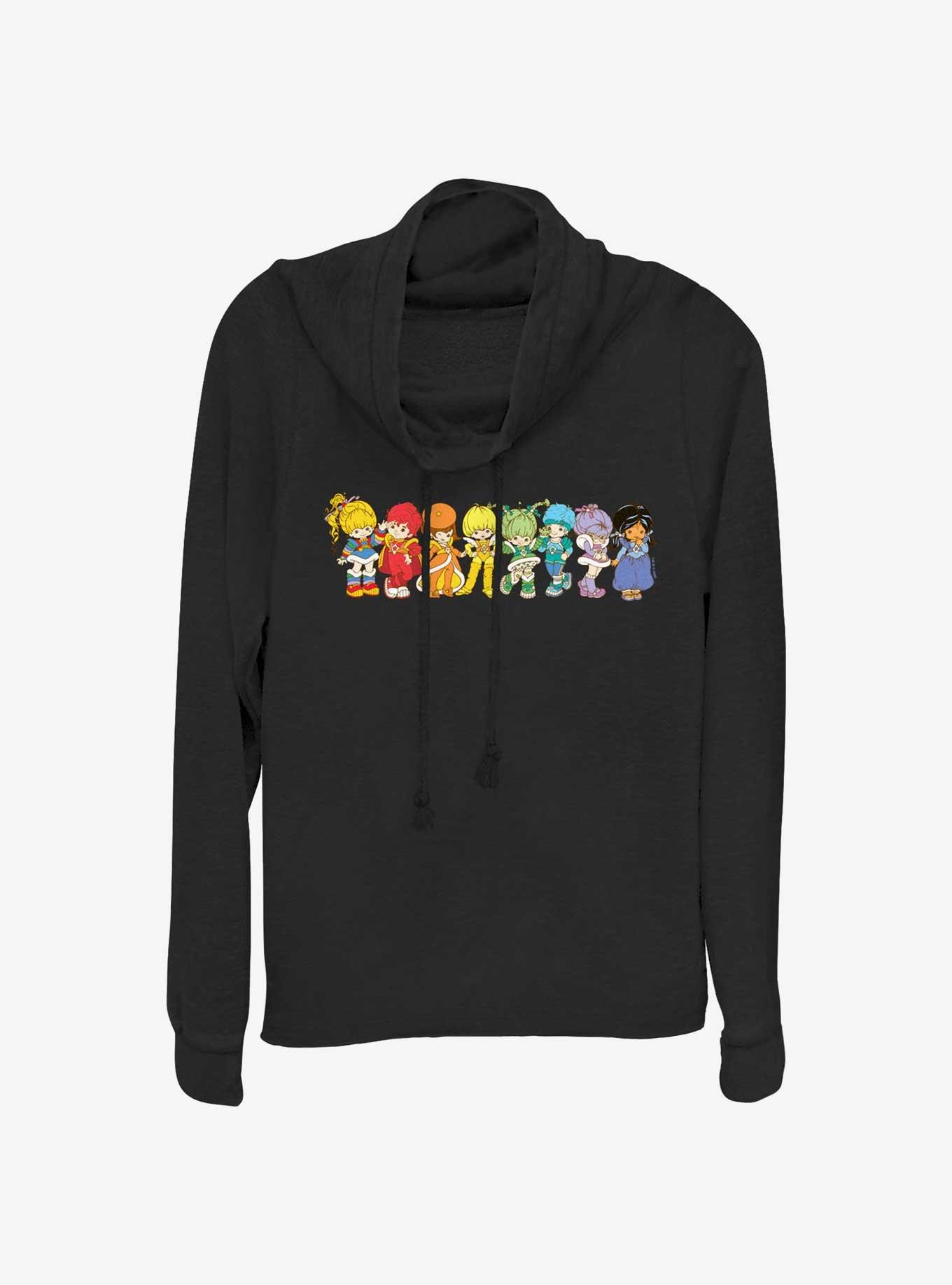 Rainbow Brite Line Up Girls Cowl Neck Long-Sleeve Top, , hi-res