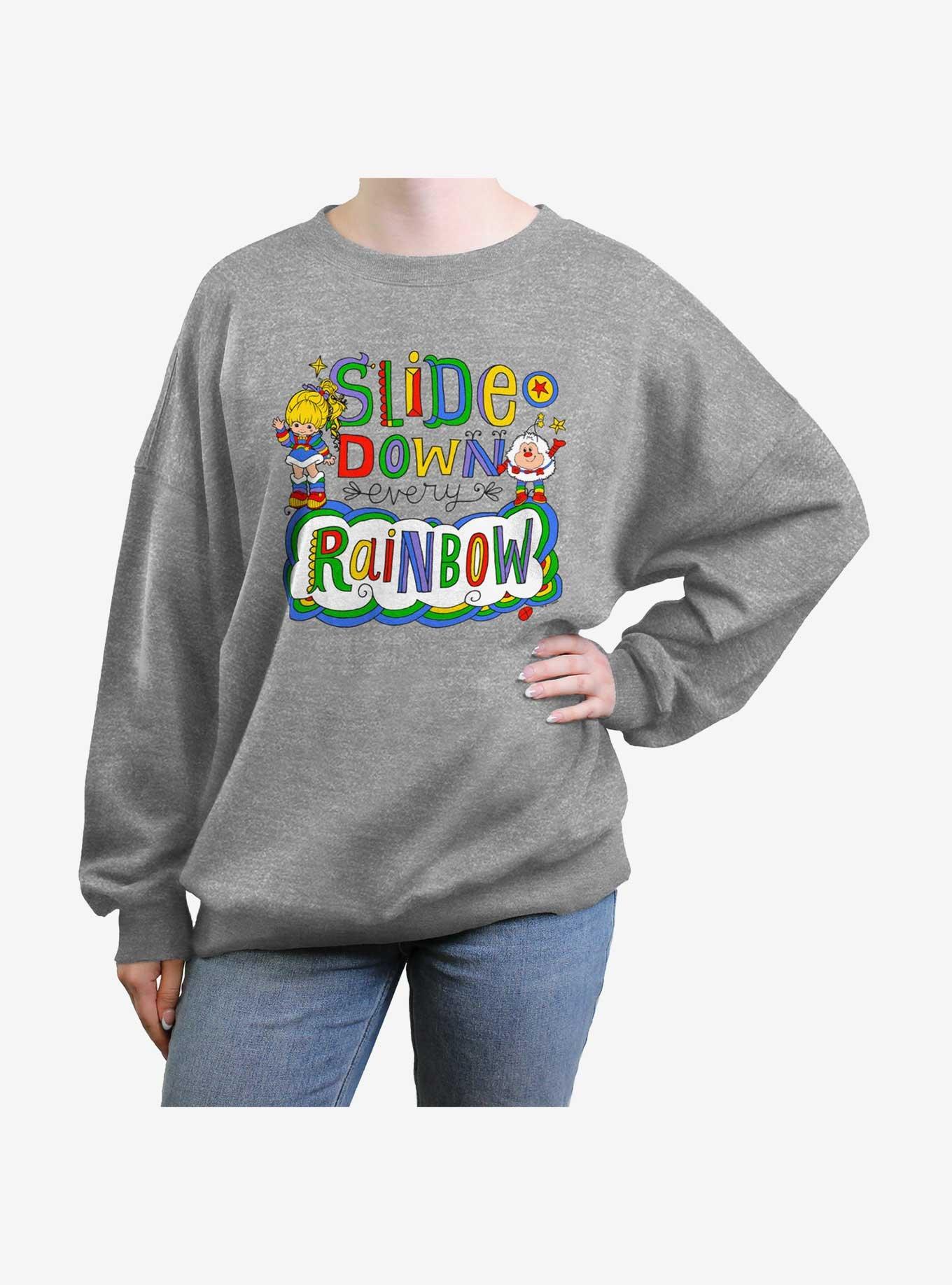 Rainbow Brite Down Every Rainbow Girls Oversized Sweatshirt, , hi-res