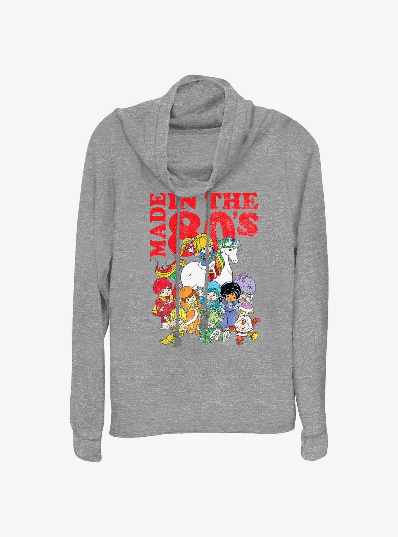 Rainbow Brite Made In The 80's Girls Cowl Neck Long-Sleeve Top