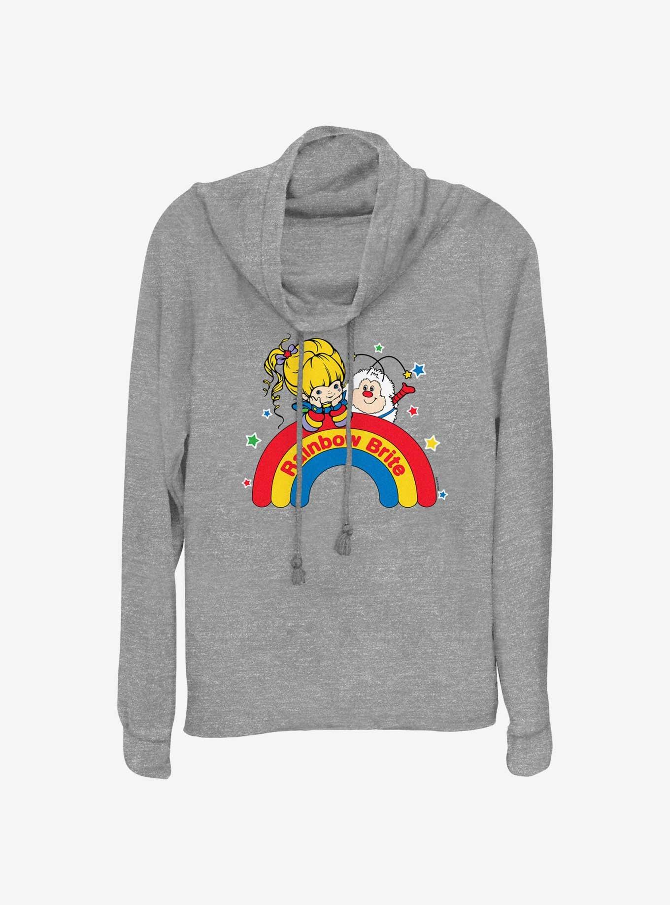 Rainbow Brite Wishing On A Rainbow Girls Cowl Neck Long-Sleeve Top