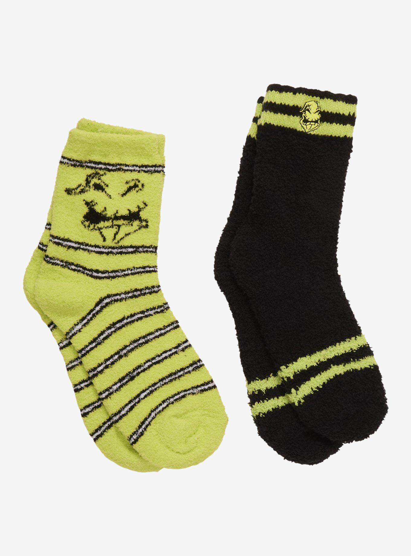 The Nightmare Before Christmas Oogie Boogie Stripe Cozy Socks 2 Pair, , hi-res