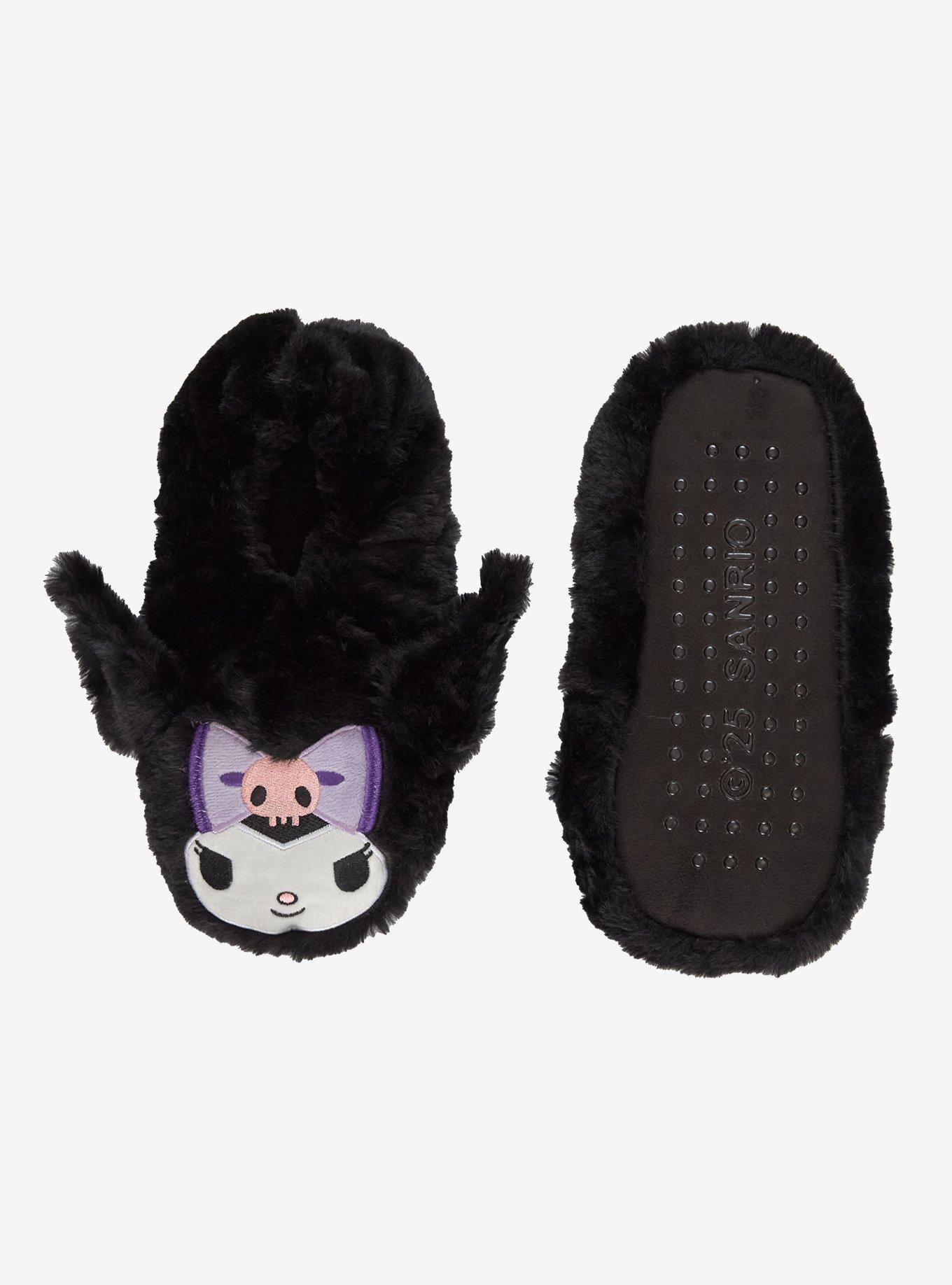 Kuromi Figural Fuzzy Cozy Slippers, , hi-res