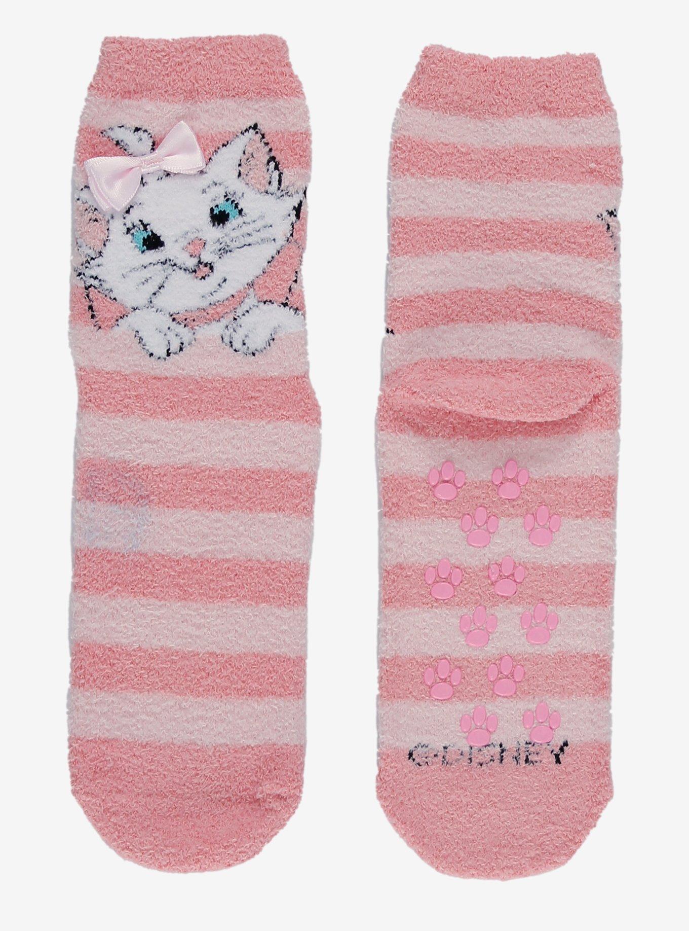 Disney The Aristocats Marie Stripe Cozy Slipper Socks, , hi-res