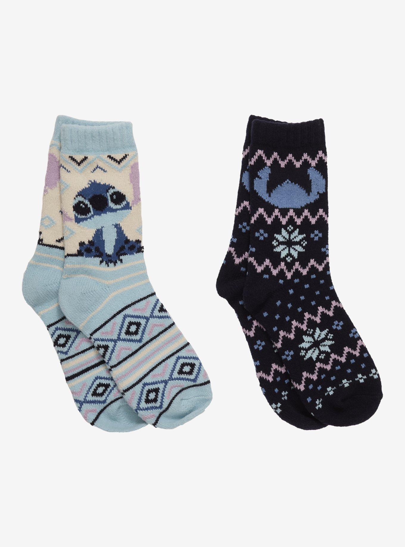 Disney Stitch Fair Isle Cozy Socks 2 Pair, , hi-res