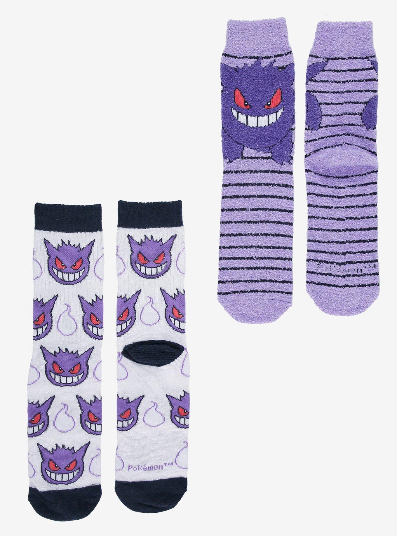 Pokémon Gengar Crew Socks 2 Pair, , hi-res
