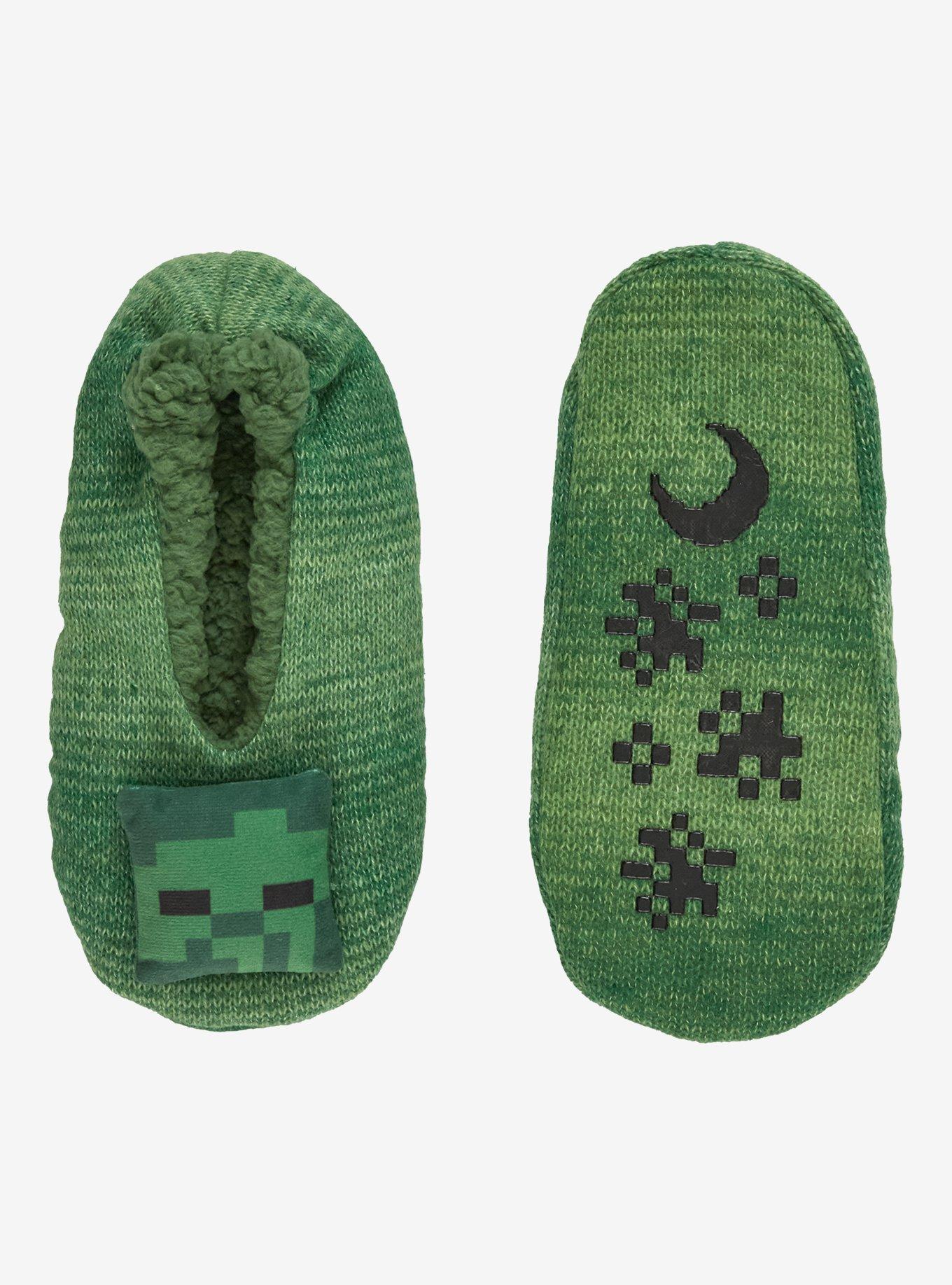 Minecraft Zombie Cozy Slippers, , hi-res