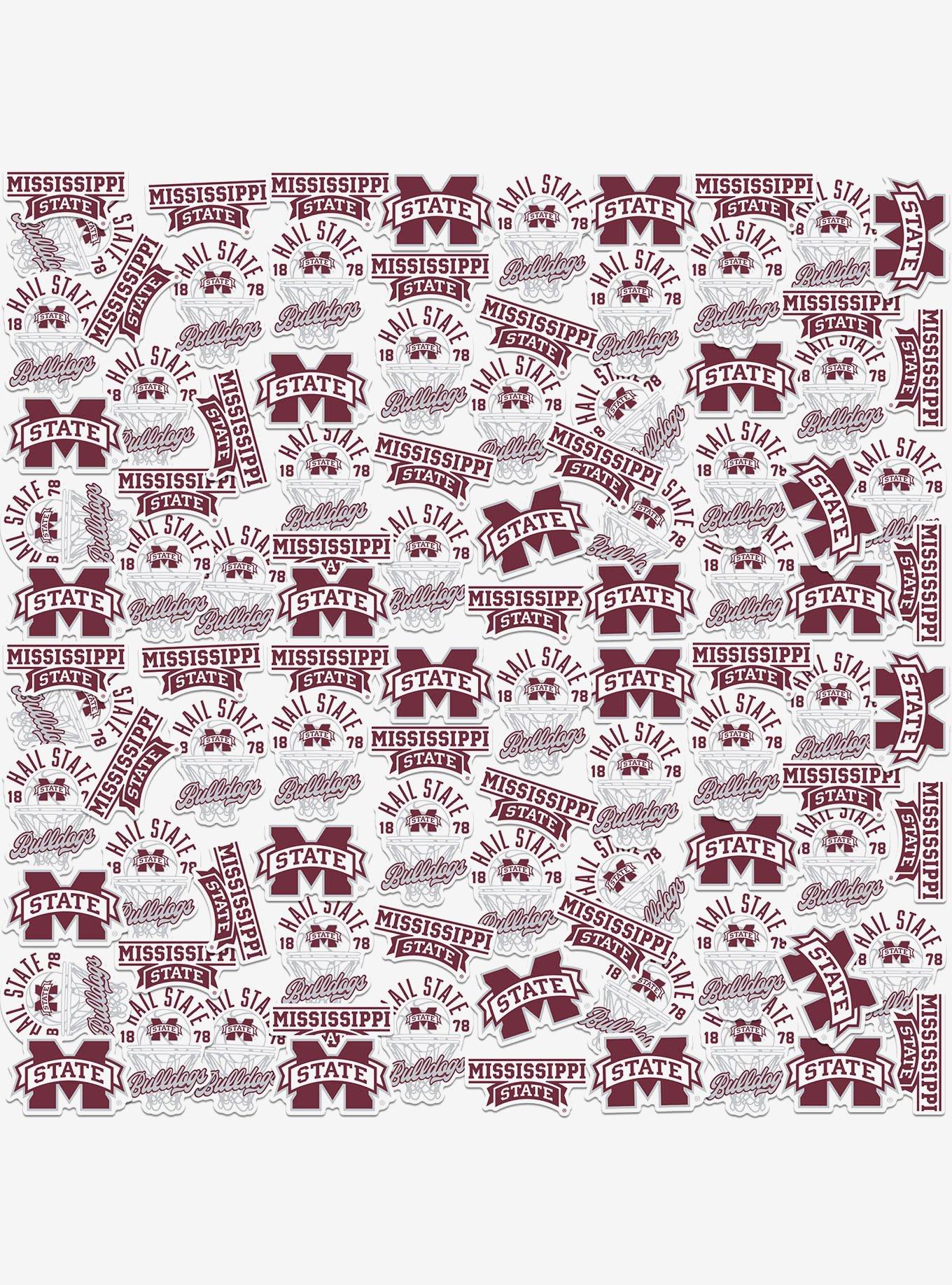 Mississippi State Bulldogs Basketball 100Ct Sticker Pack, , hi-res
