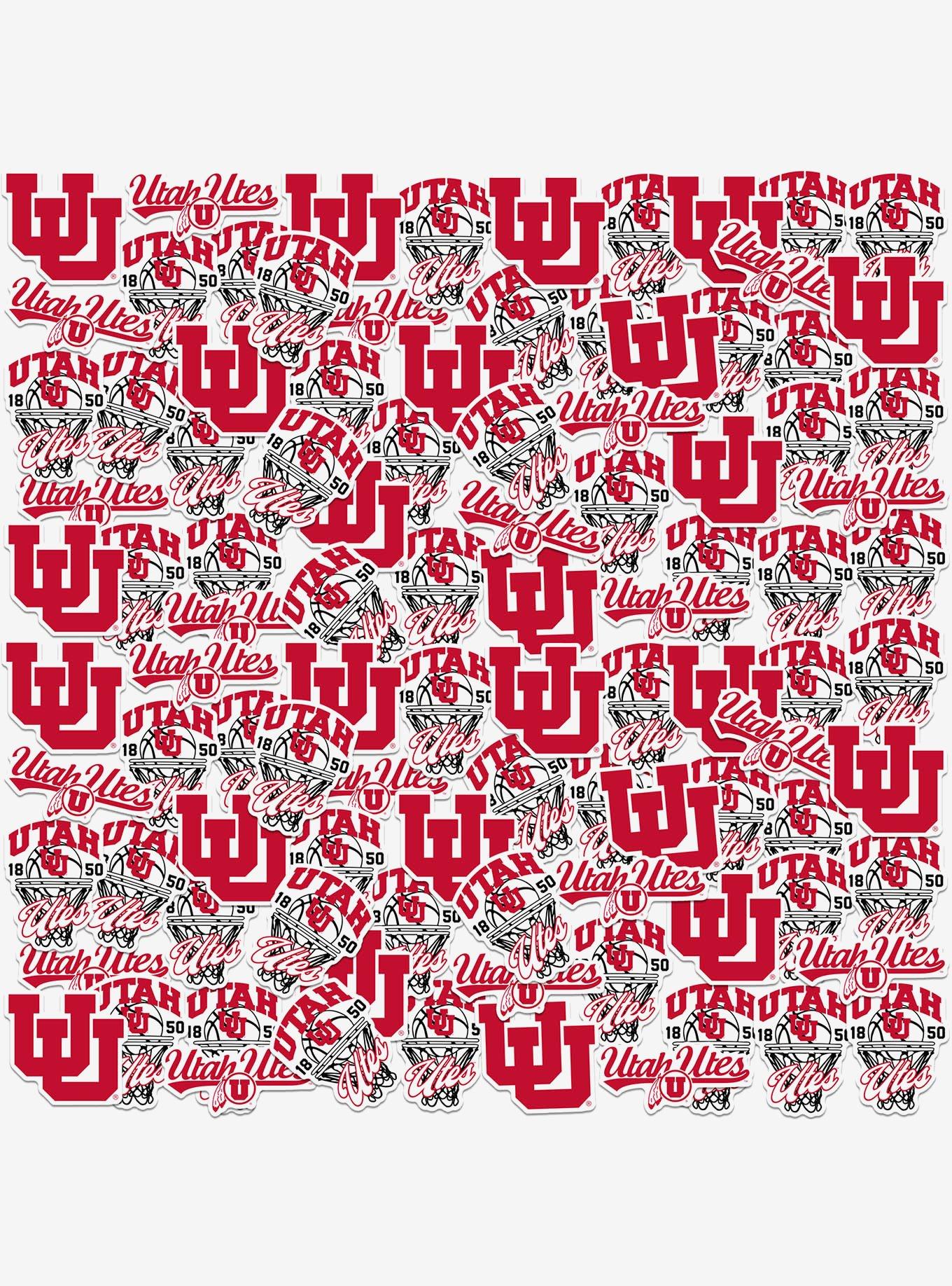 Utah Utes Basketball 100Ct Sticker Pack, , hi-res