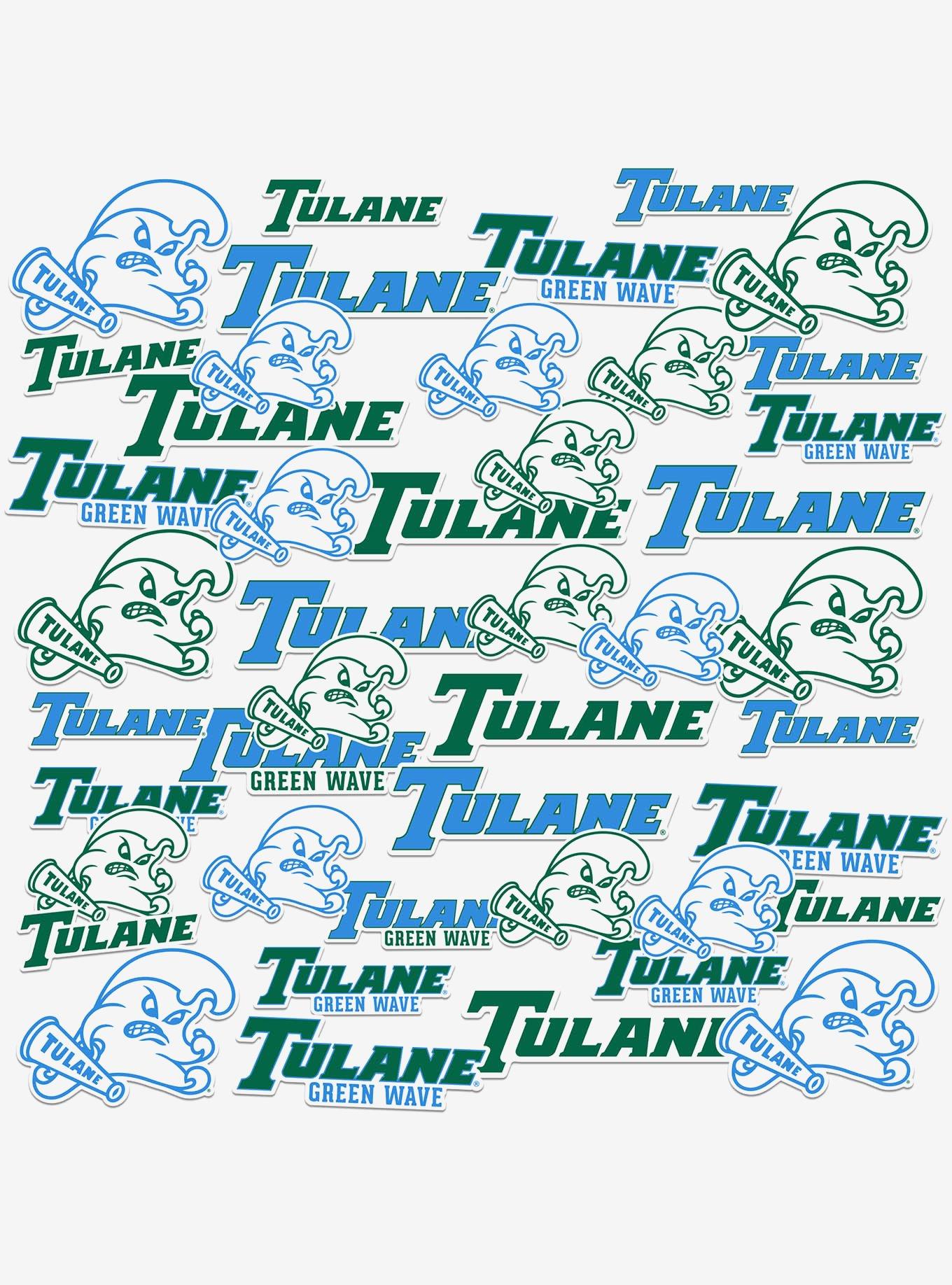 Tulane Green Wave 100Ct Sticker Pack, , hi-res