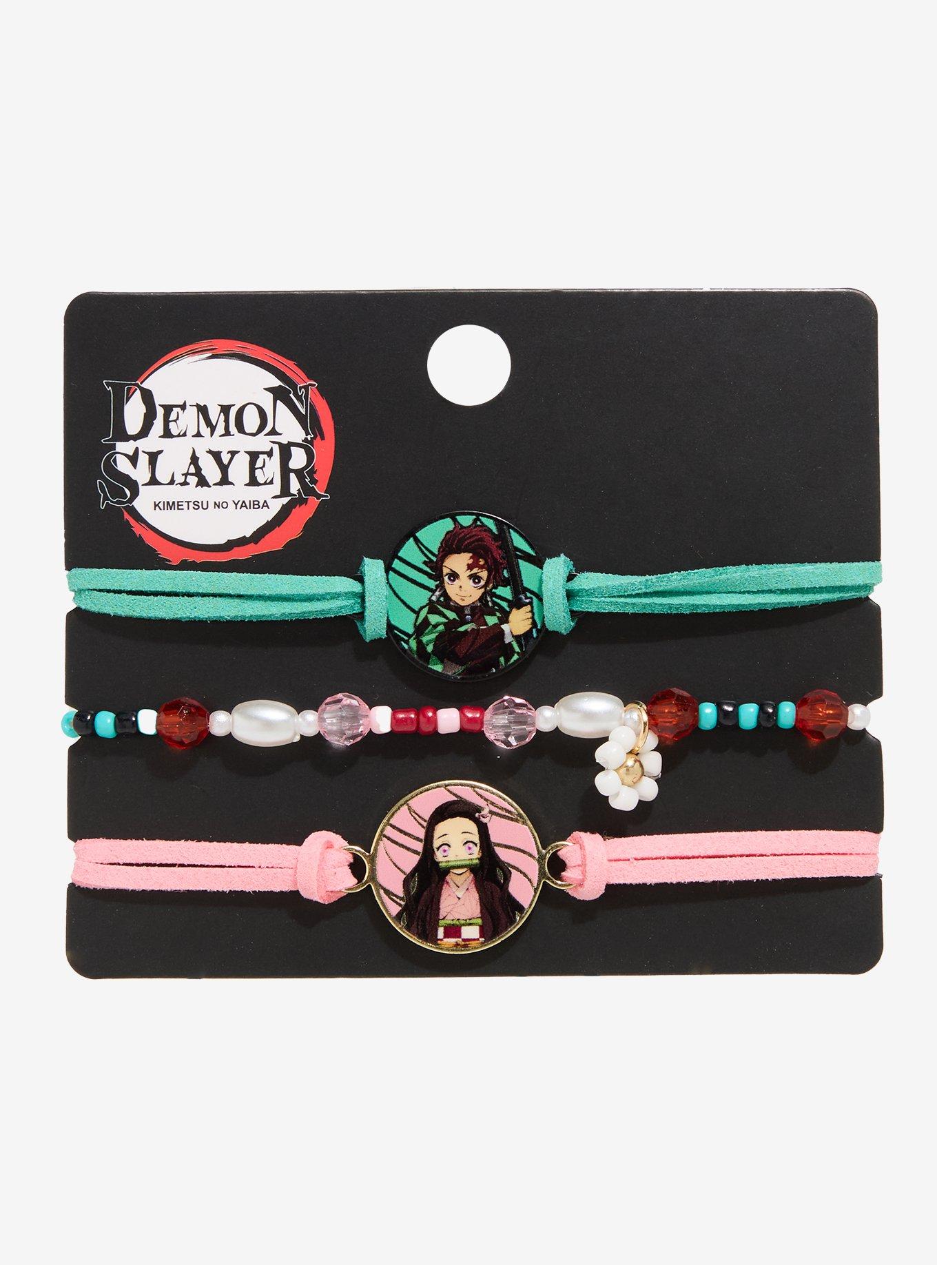 Demon Slayer: Kimetsu No Yaiba Tanjiro & Nezuko Best Friend Cord Bracelet Set, , hi-res