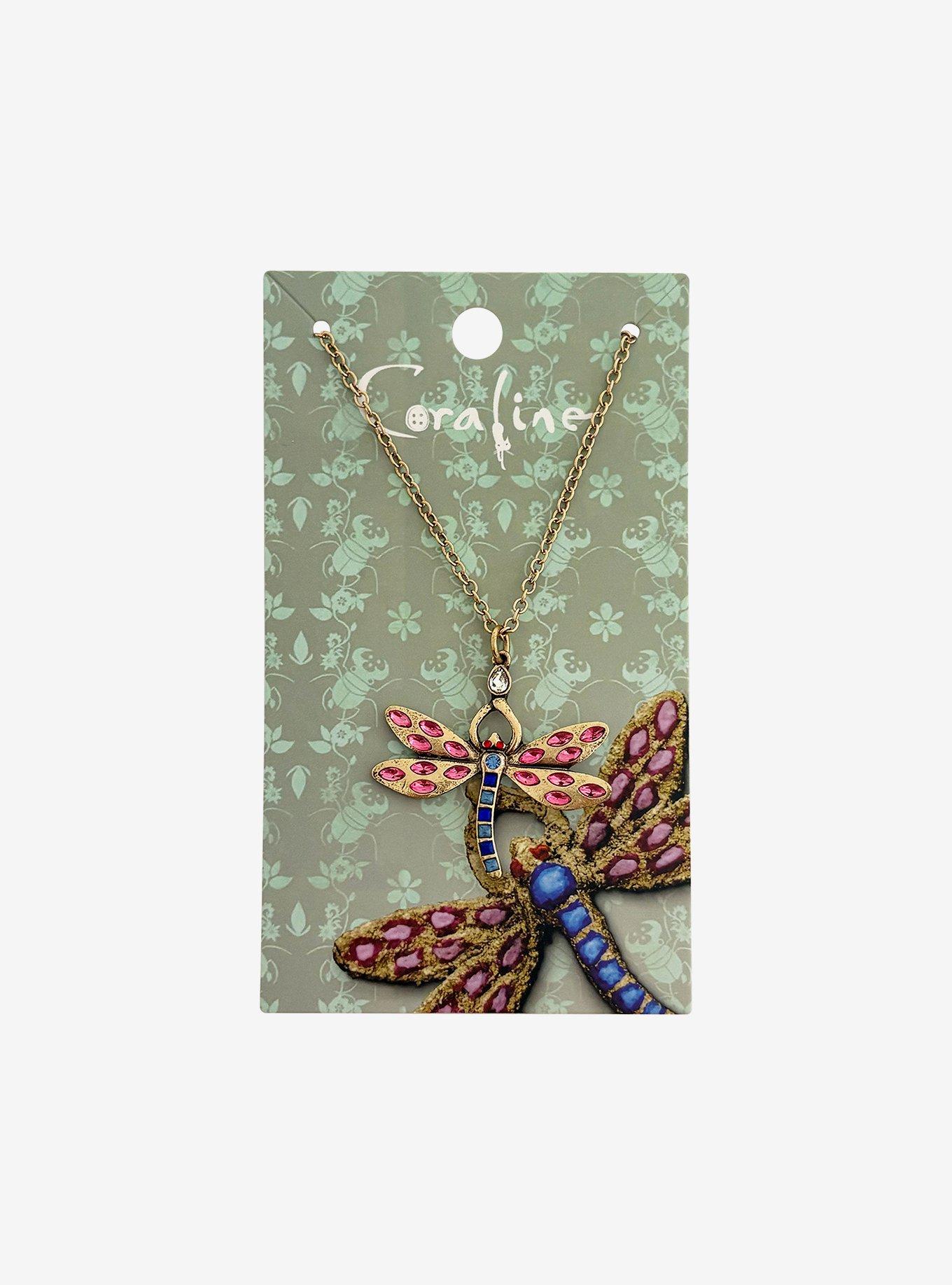 Coraline Dragonfly Bling Necklace