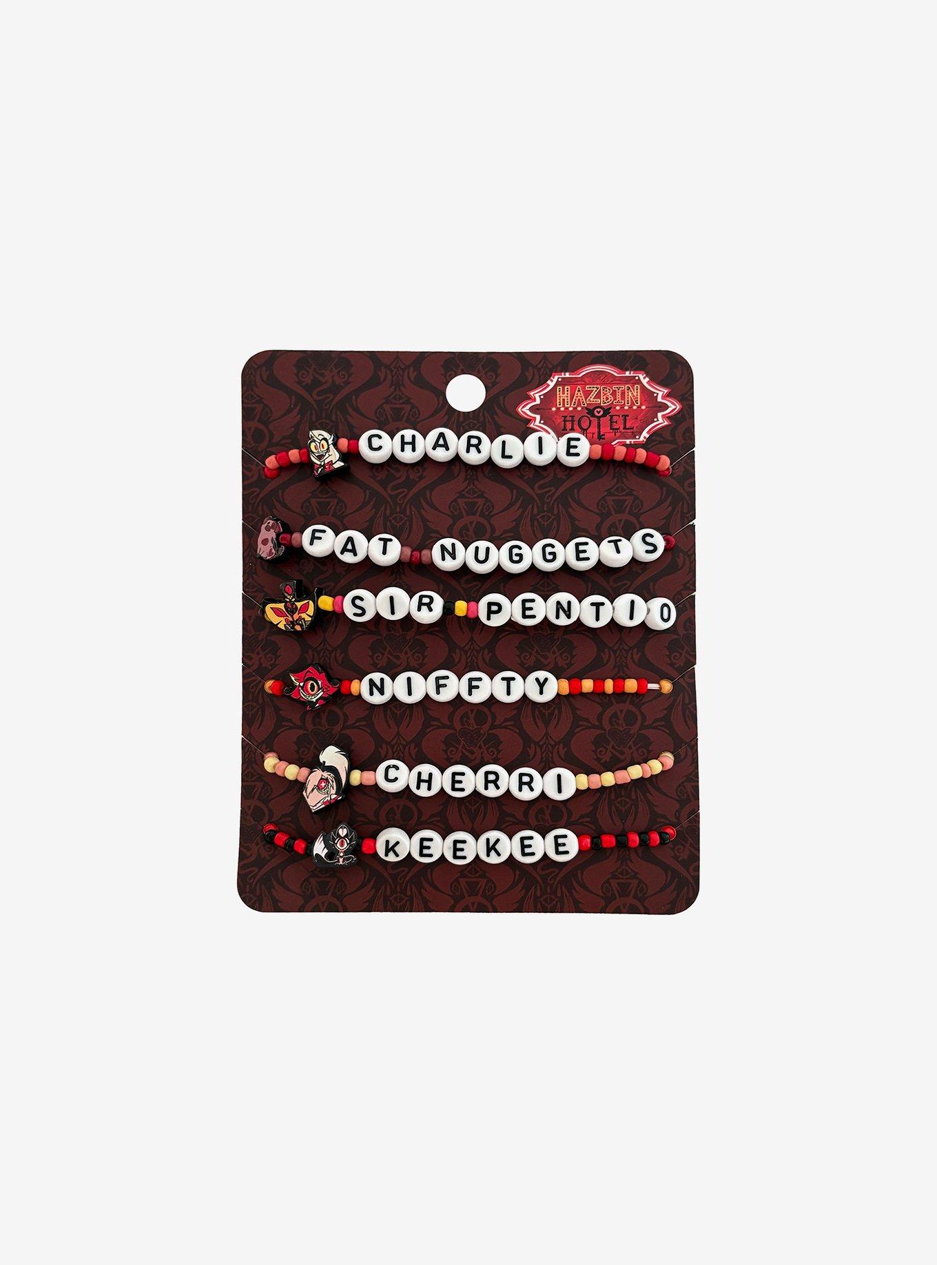Hazbin Hotel Character Bead Bracelet Set, , hi-res