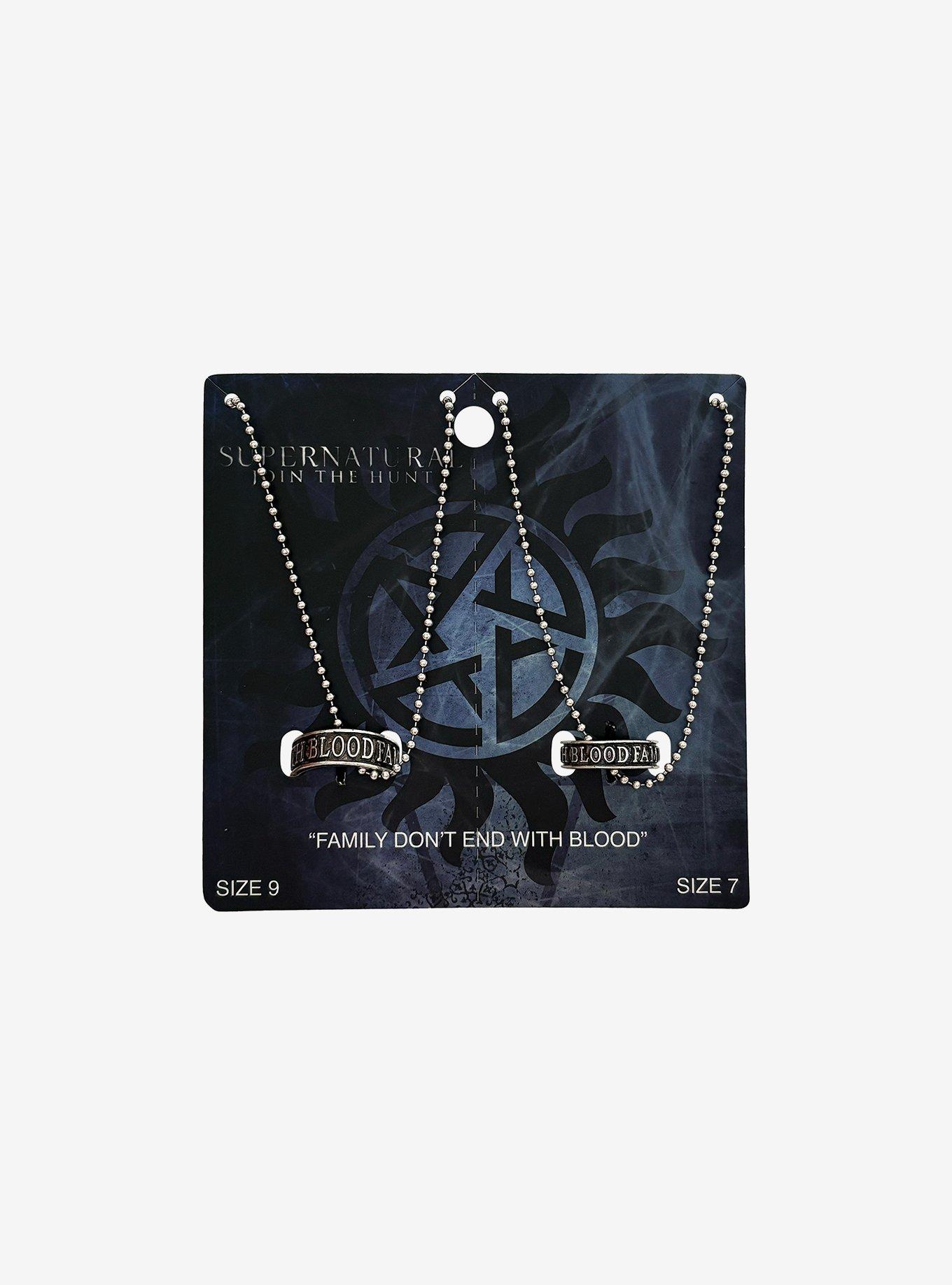 Supernatural Quotes Best Friend Ring Necklace Set, , hi-res