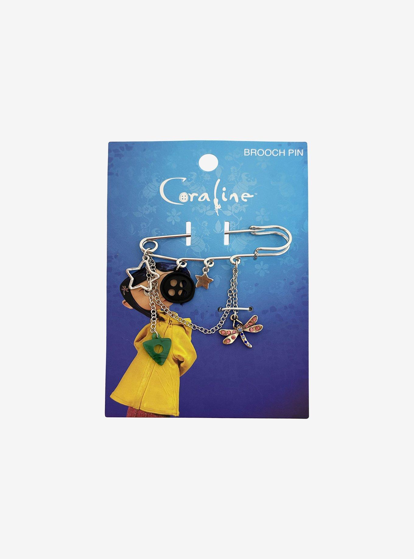 Coraline Safety Pin Brooch, , hi-res