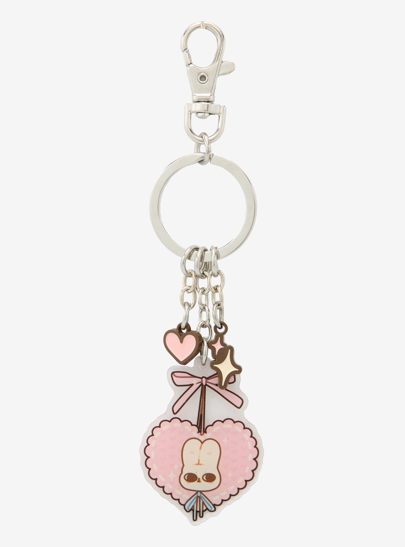 mooniecoco Heart Bun Keychain, , hi-res