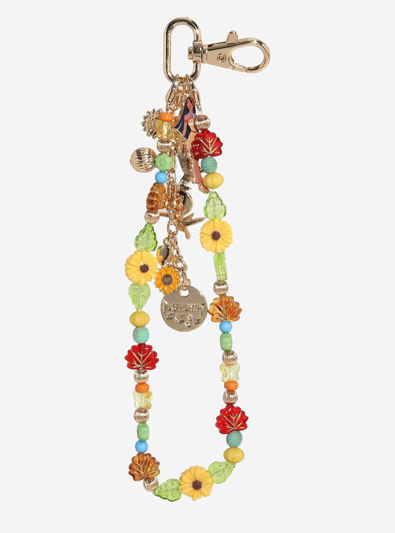 Disney Pocahontas Sunflowers & Leaves Beaded Keychain, , hi-res