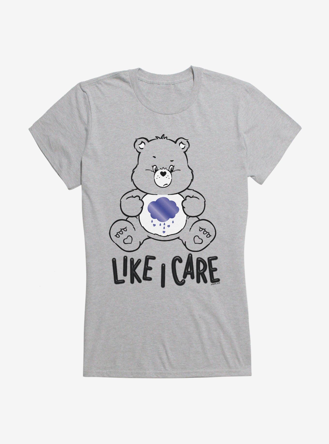 Care Bears Grumpy Bear Like I Care Girls T-Shirt, SPORT GRAY, hi-res