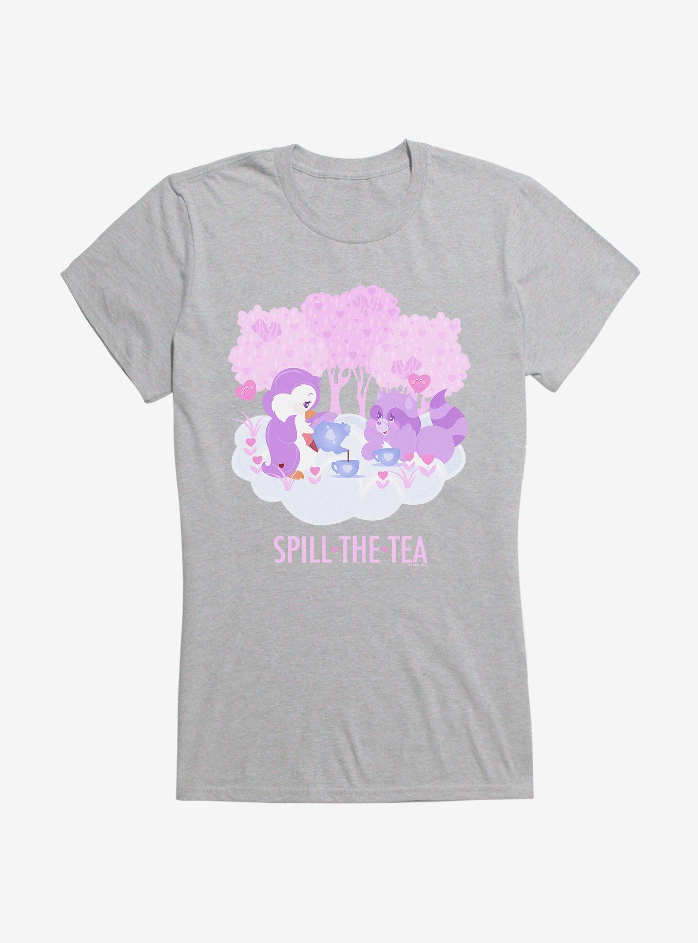 Care Bear Cousins Cozy Heart Penguin & Bright Heart Raccoon Spill The Tea Girls T-Shirt, , hi-res