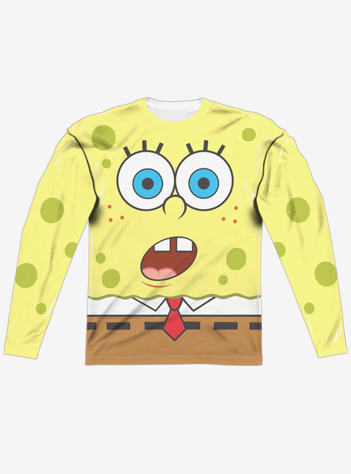 SpongeBob SquarePants Surprise Face Long Sleeve Sublimated T-Shirt, , hi-res