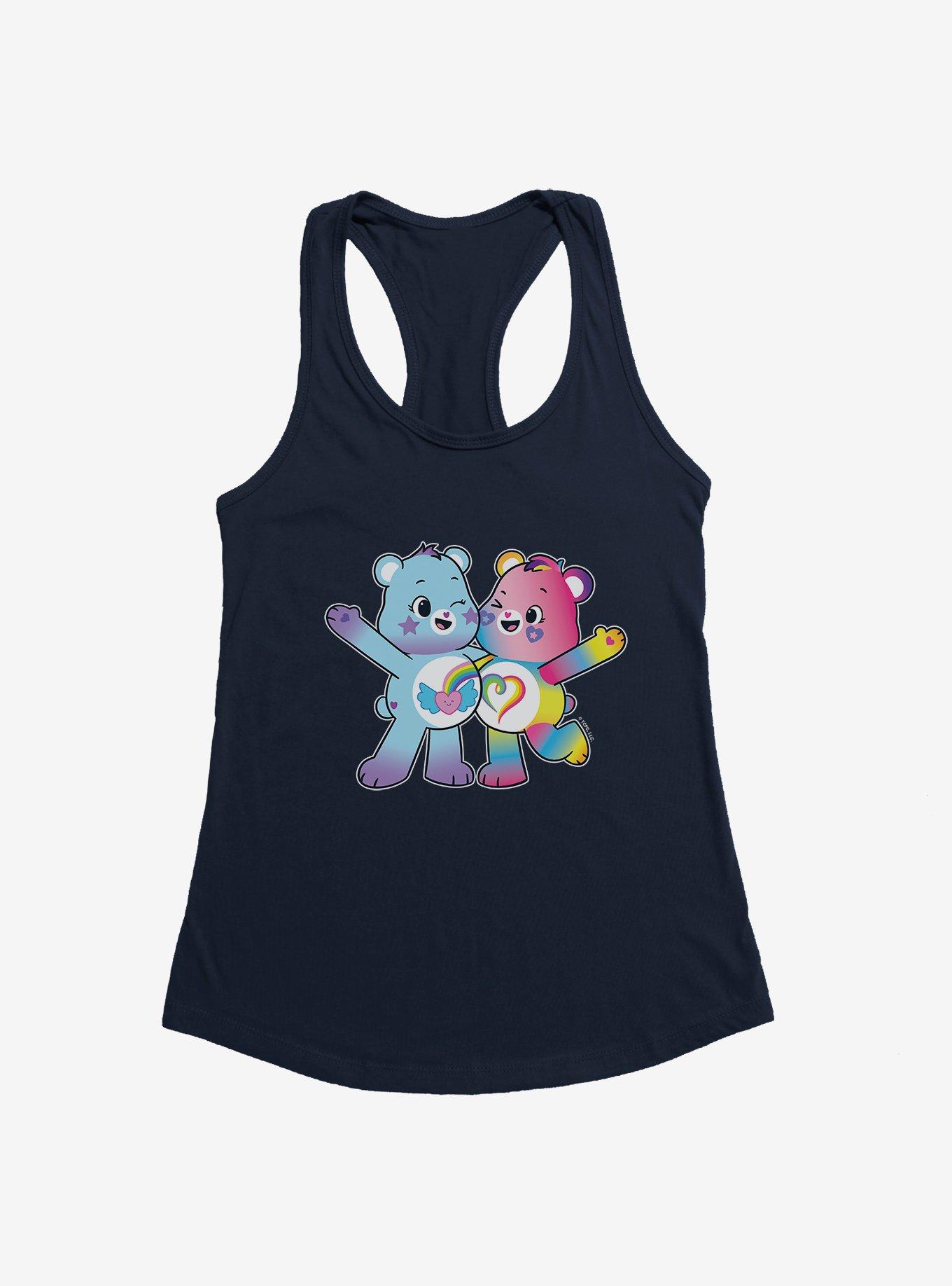 Care Bears Dream Bright Bear And Rainbow Heart Bear Hugs Girls Tank, , hi-res