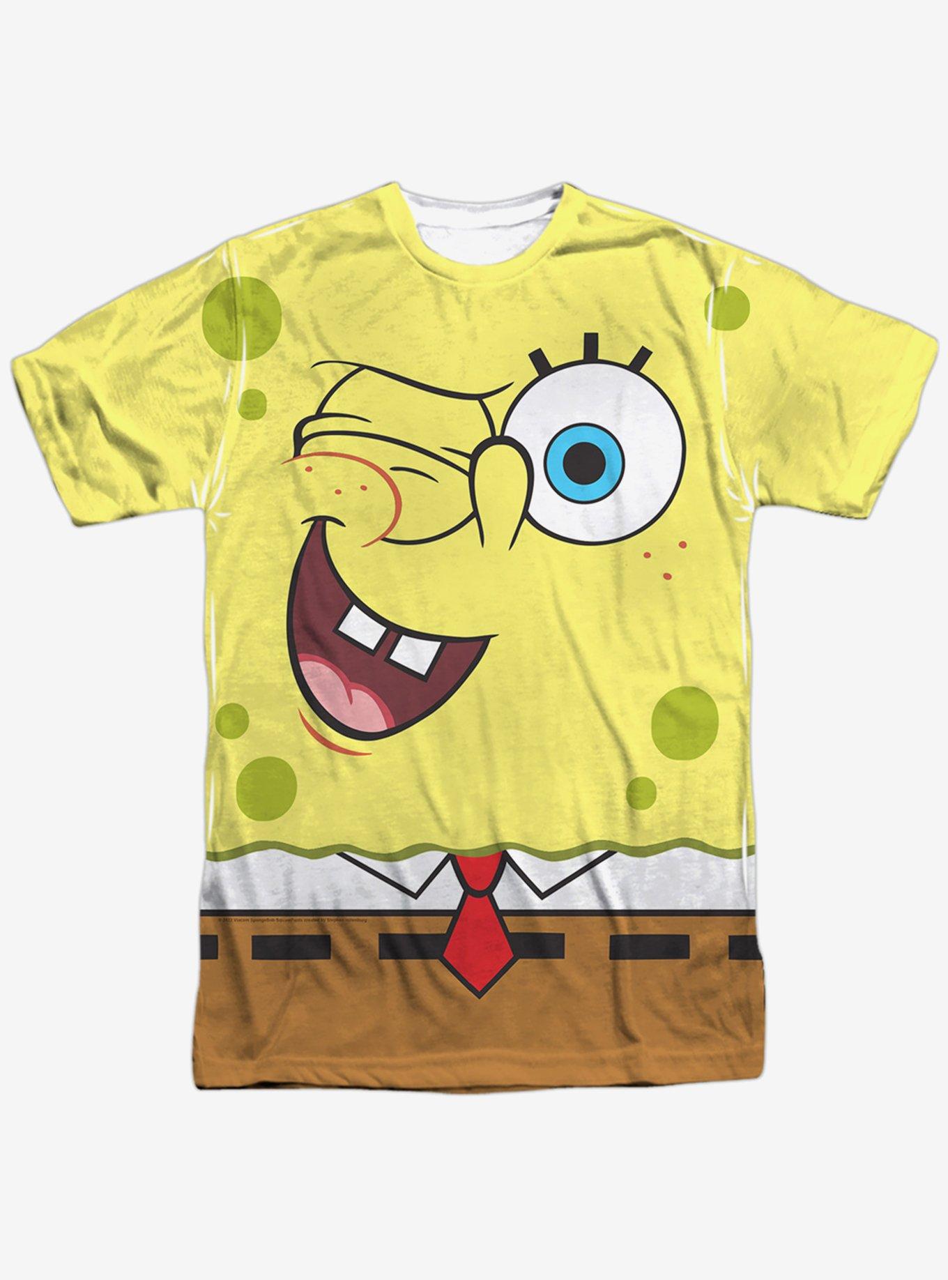 SpongeBob SquarePants Wink Face Sublimated T-Shirt, , hi-res