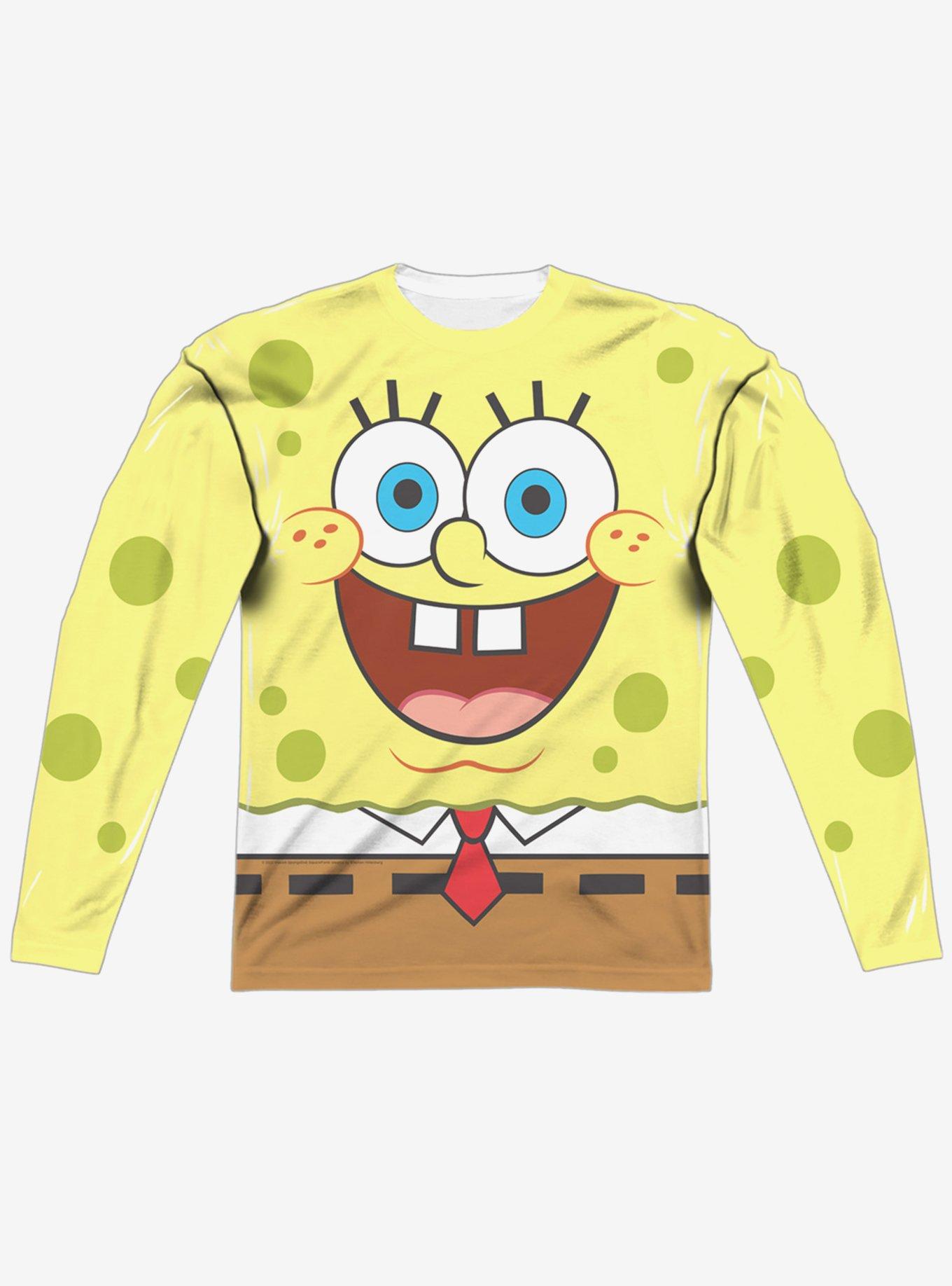 SpongeBob SquarePants Goofy Face Long Sleeve Sublimated T-Shirt, MULTI, hi-res