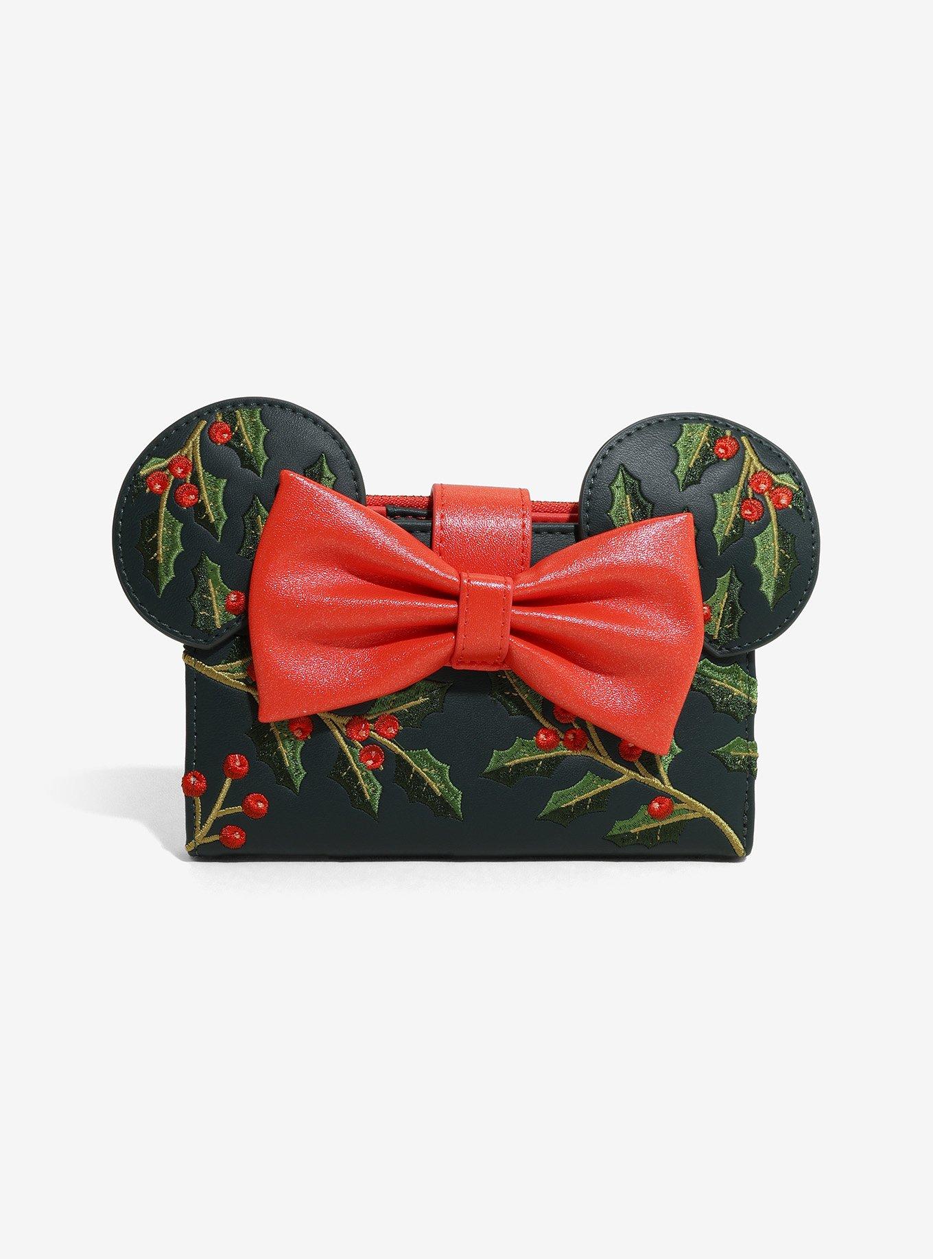 Loungefly Disney Minnie Mouse Holiday Holly Zip Wallet — BoxLunch Exclusive, , hi-res