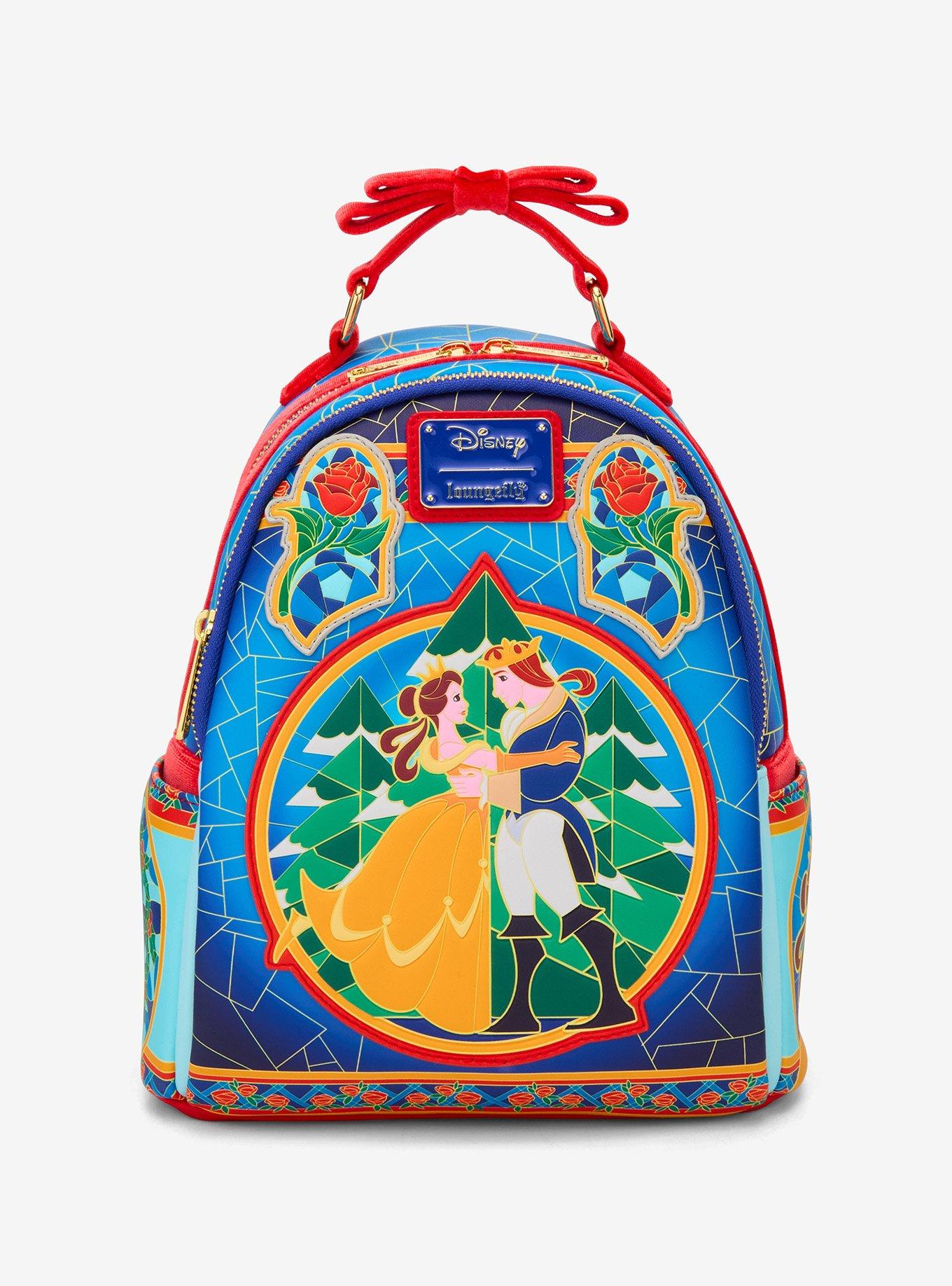 Loungefly Disney Beauty and the Beast Stained Glass Mini Backpack — BoxLunch Exclusive, , hi-res
