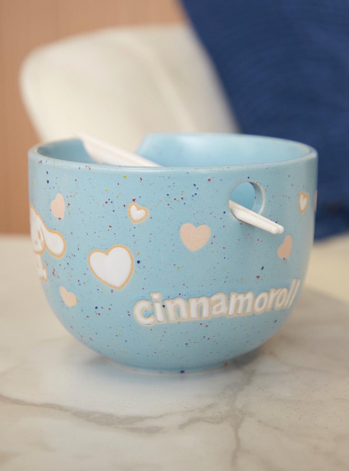 Sanrio Cinnamoroll Hearts Wax Resist Ramen Bowl Set — BoxLunch Exclusive, , hi-res
