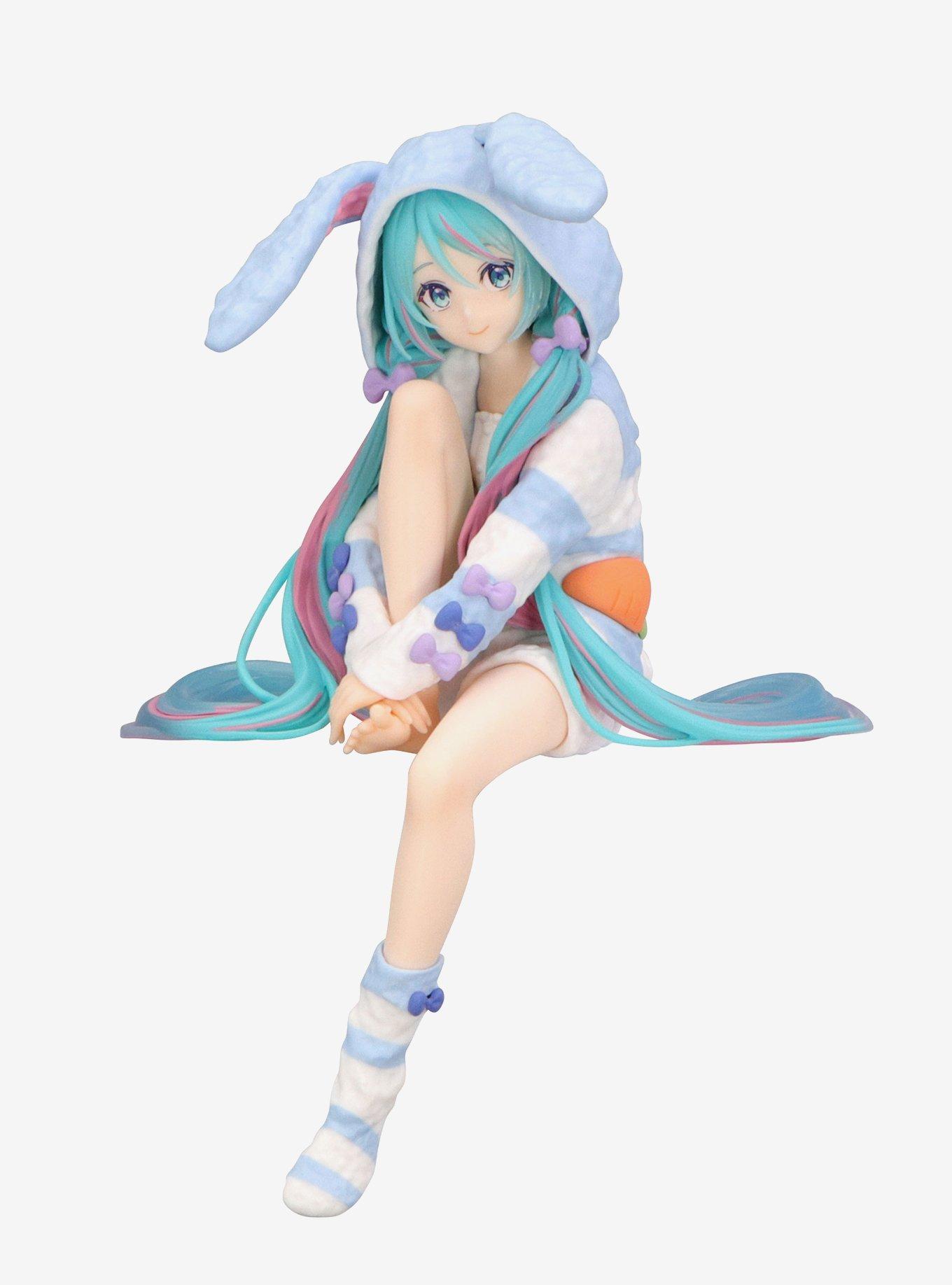 FuRyu Vocaloid Hatsune Miku (Rabbit Ear Hood Pajama Blue Color Ver.) Noodle Stopper Figure, , hi-res