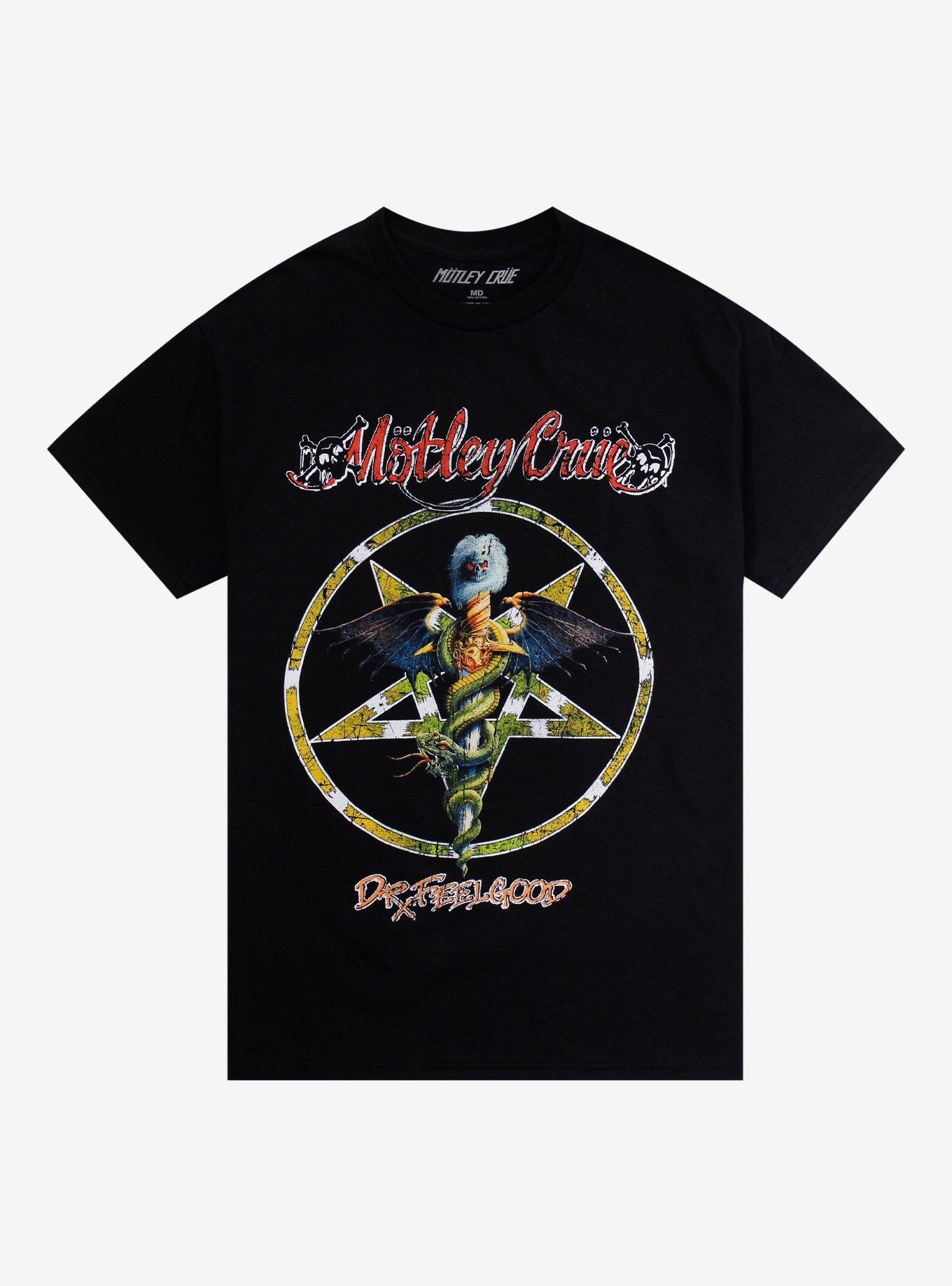 Motley Crue Dr. Feelgood Pentagram T-Shirt, , hi-res