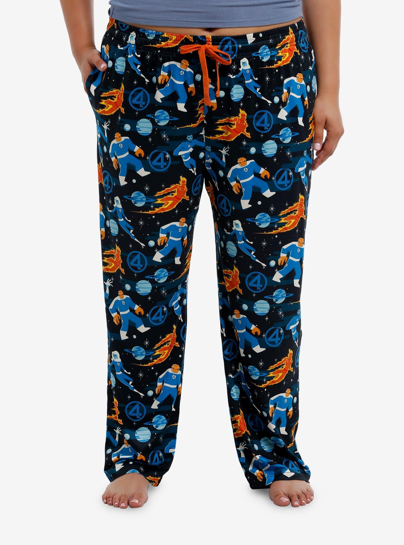 Marvel The Fantastic Four Allover Print Pajama Pants Plus Size, , hi-res