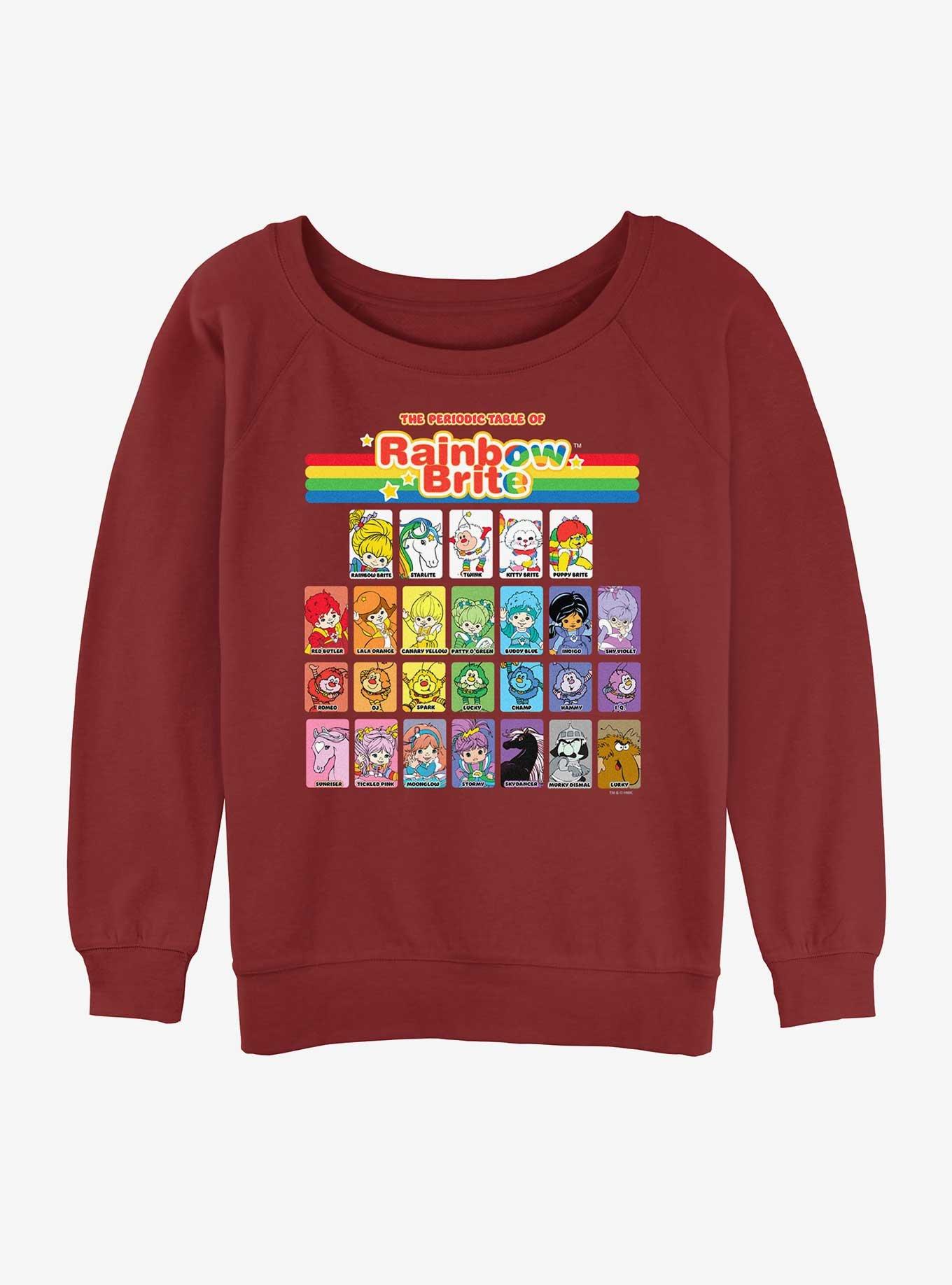 Rainbow Brite Table Of Color Girls Slouchy Sweatshirt, , hi-res
