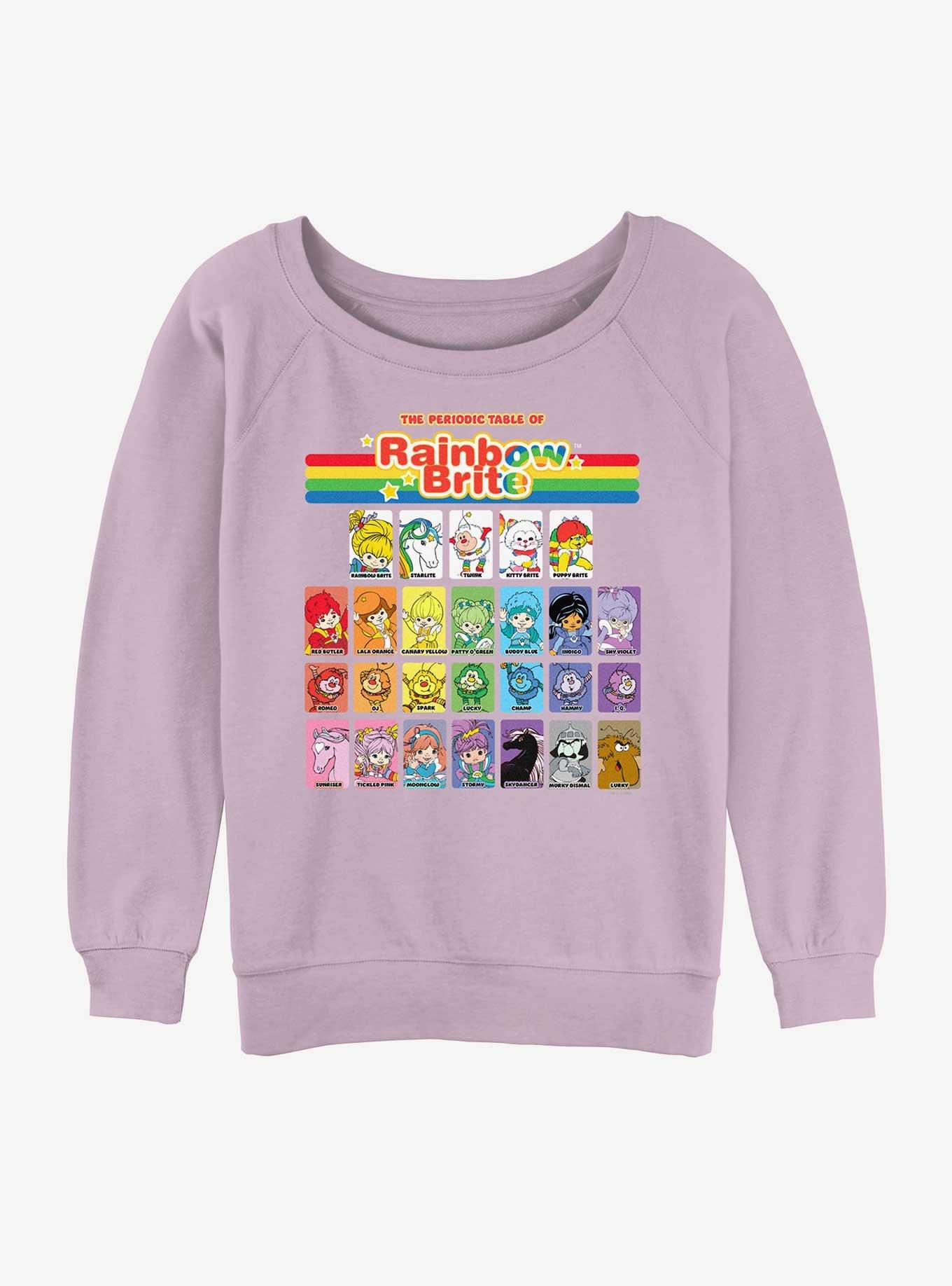 Rainbow Brite Table Of Color Girls Slouchy Sweatshirt, , hi-res