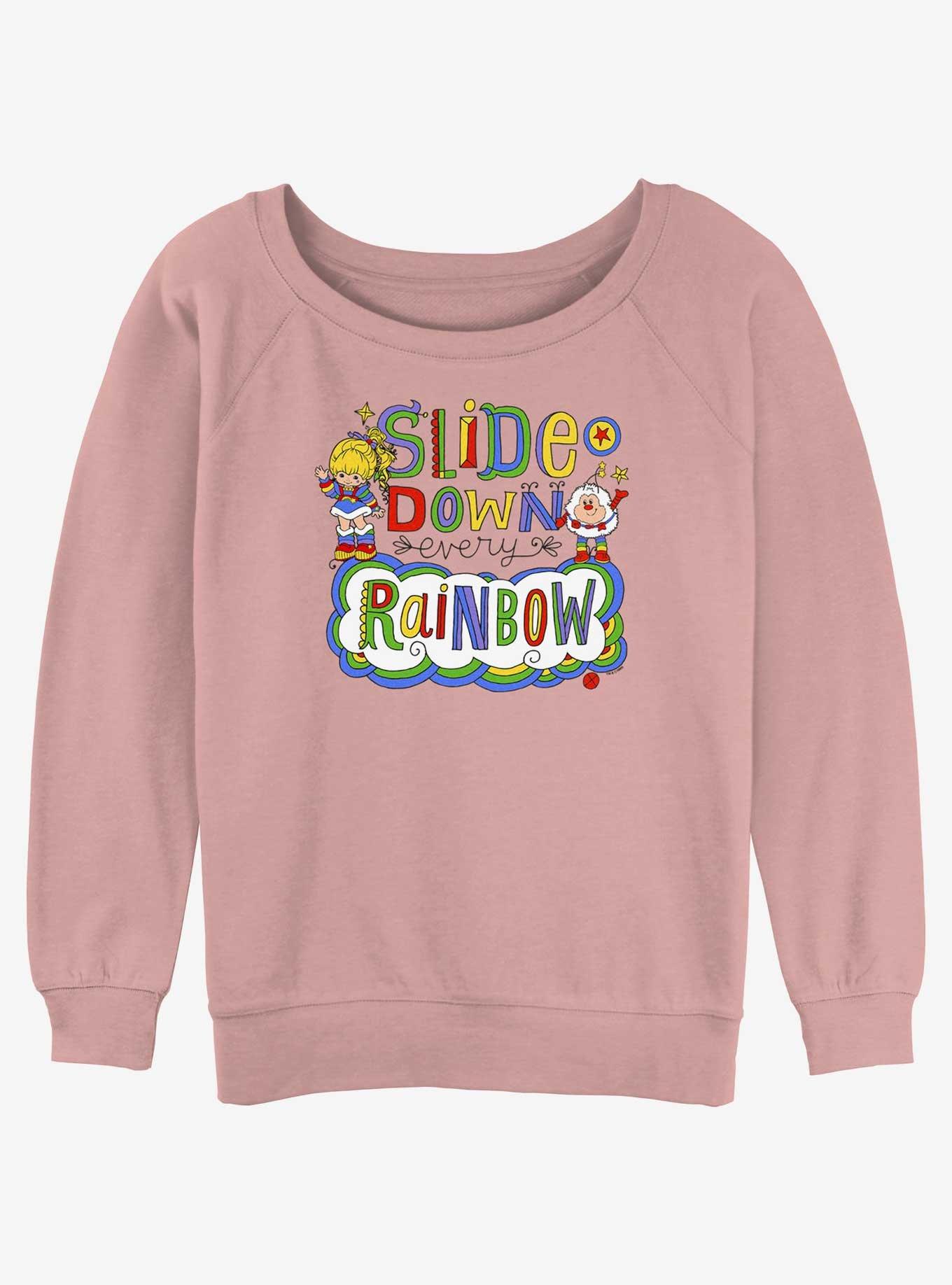 Rainbow Brite Down Every Rainbow Girls Slouchy Sweatshirt, , hi-res