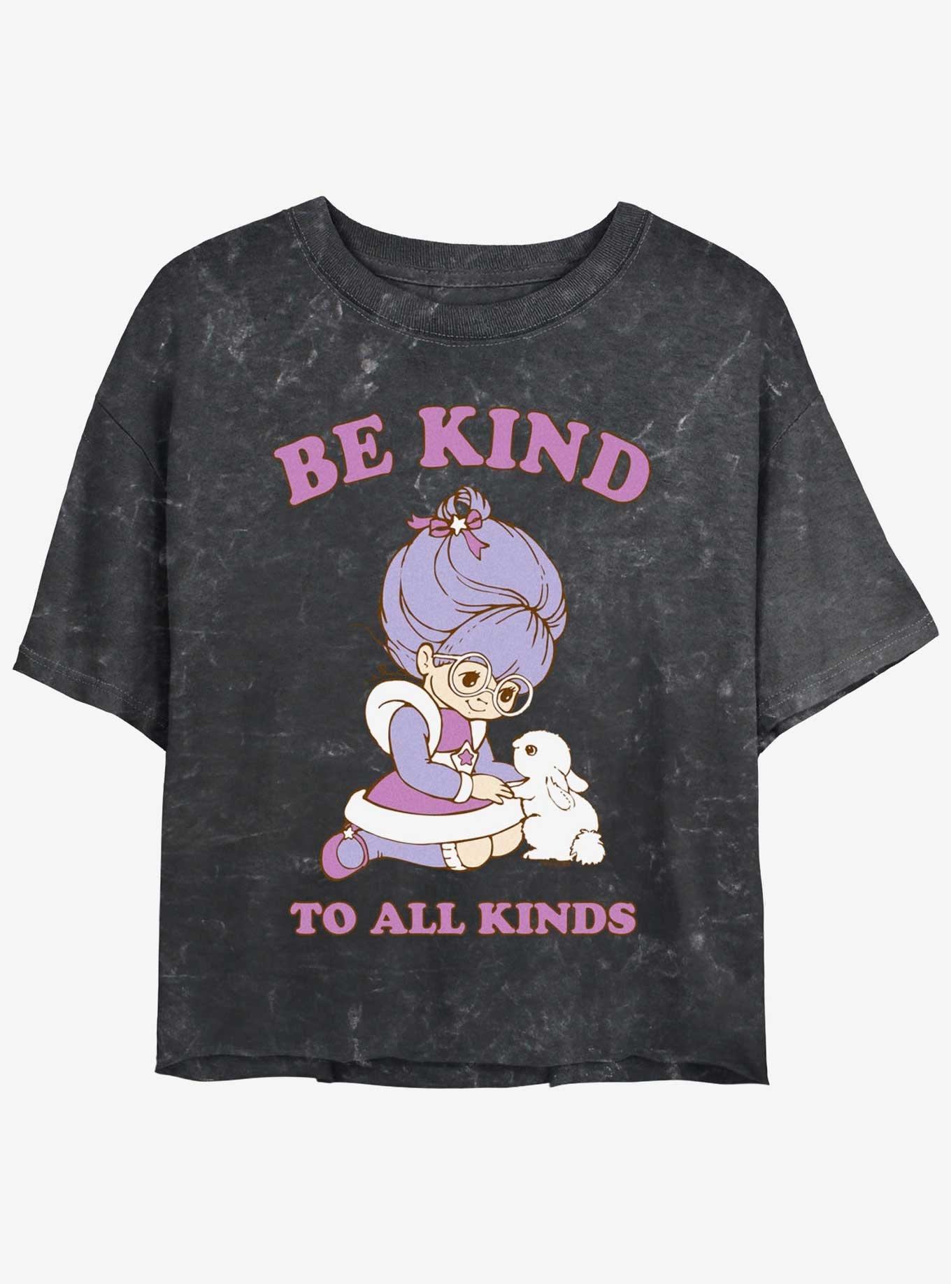 Rainbow Brite Kind To All Girls Mineral Wash Crop T-Shirt, , hi-res