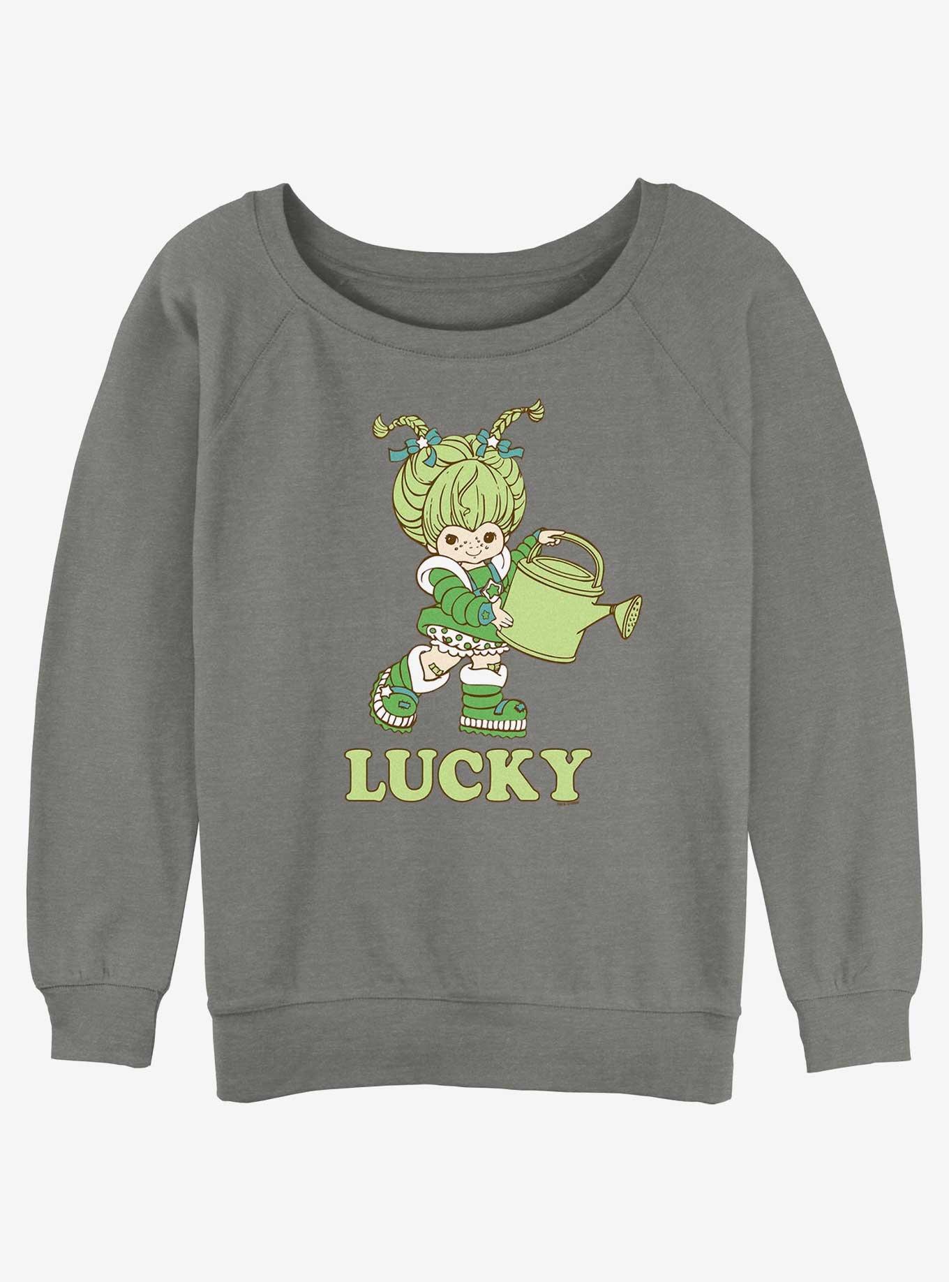Rainbow Brite Patty O'green Lucky Girls Slouchy Sweatshirt, GRAY HTR, hi-res