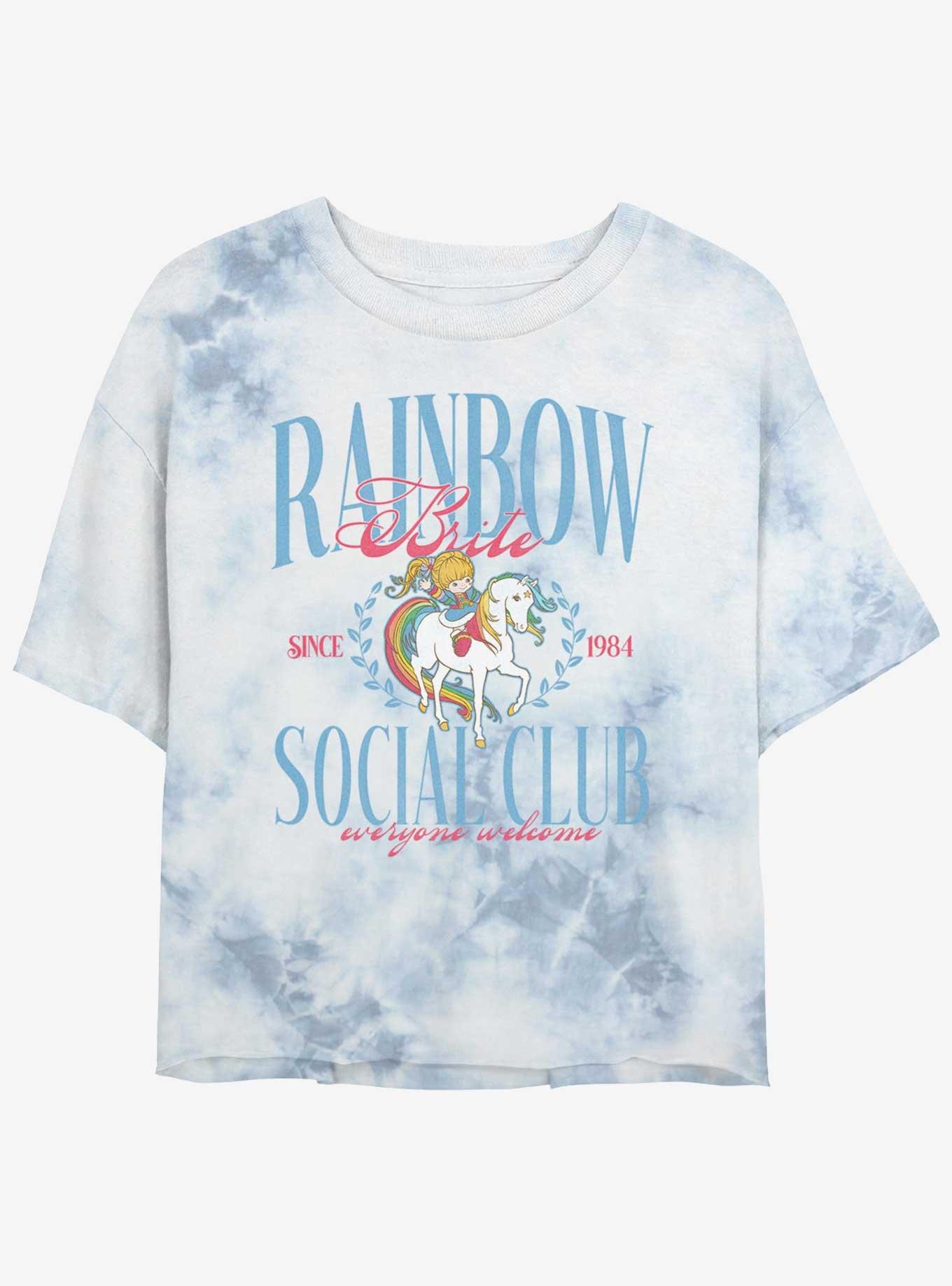 Rainbow Brite Social Club Girls Tie-Dye Crop T-Shirt, , hi-res