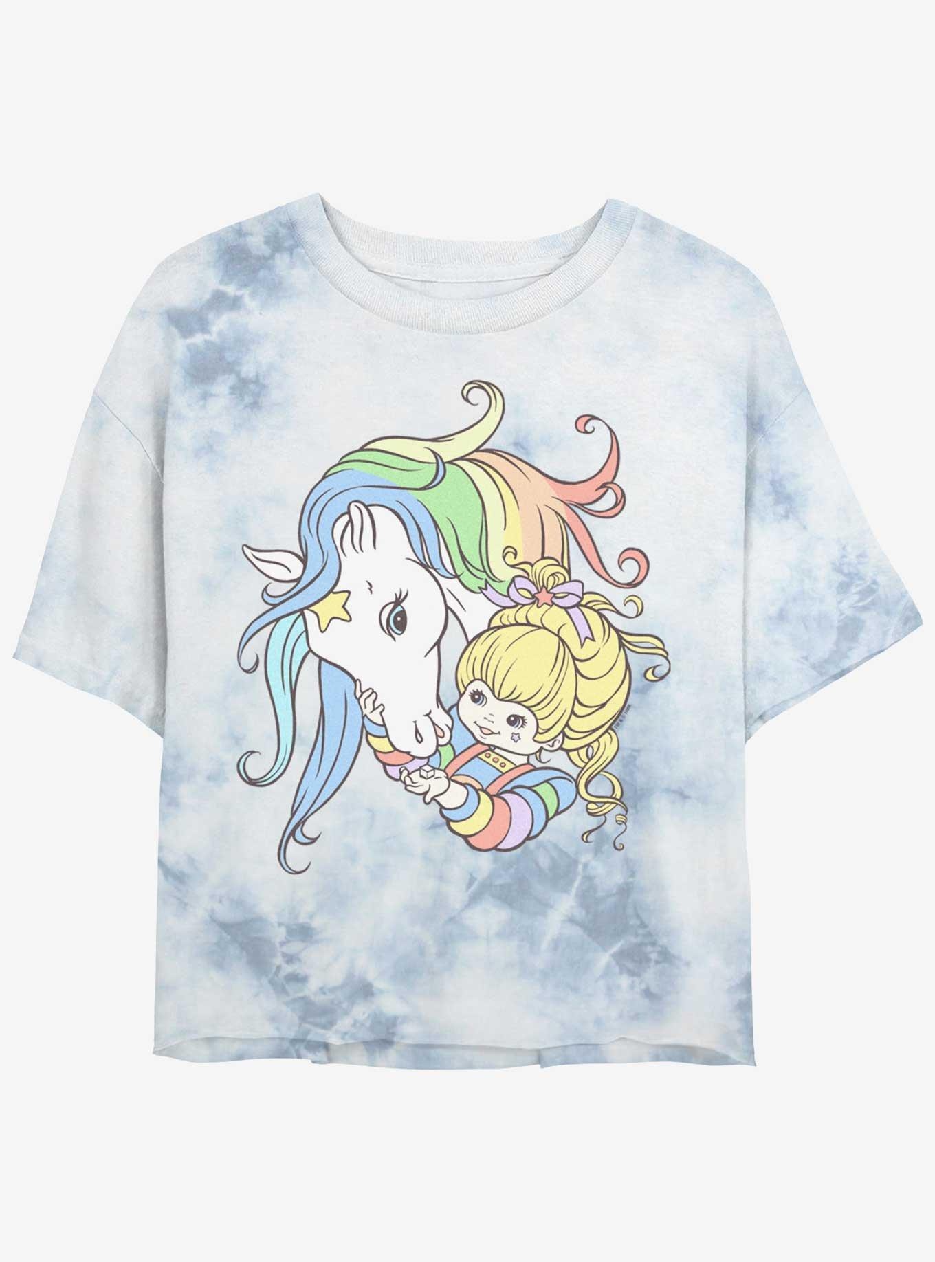 Rainbow Brite Starlight Friends Girls Tie-Dye Crop T-Shirt, , hi-res