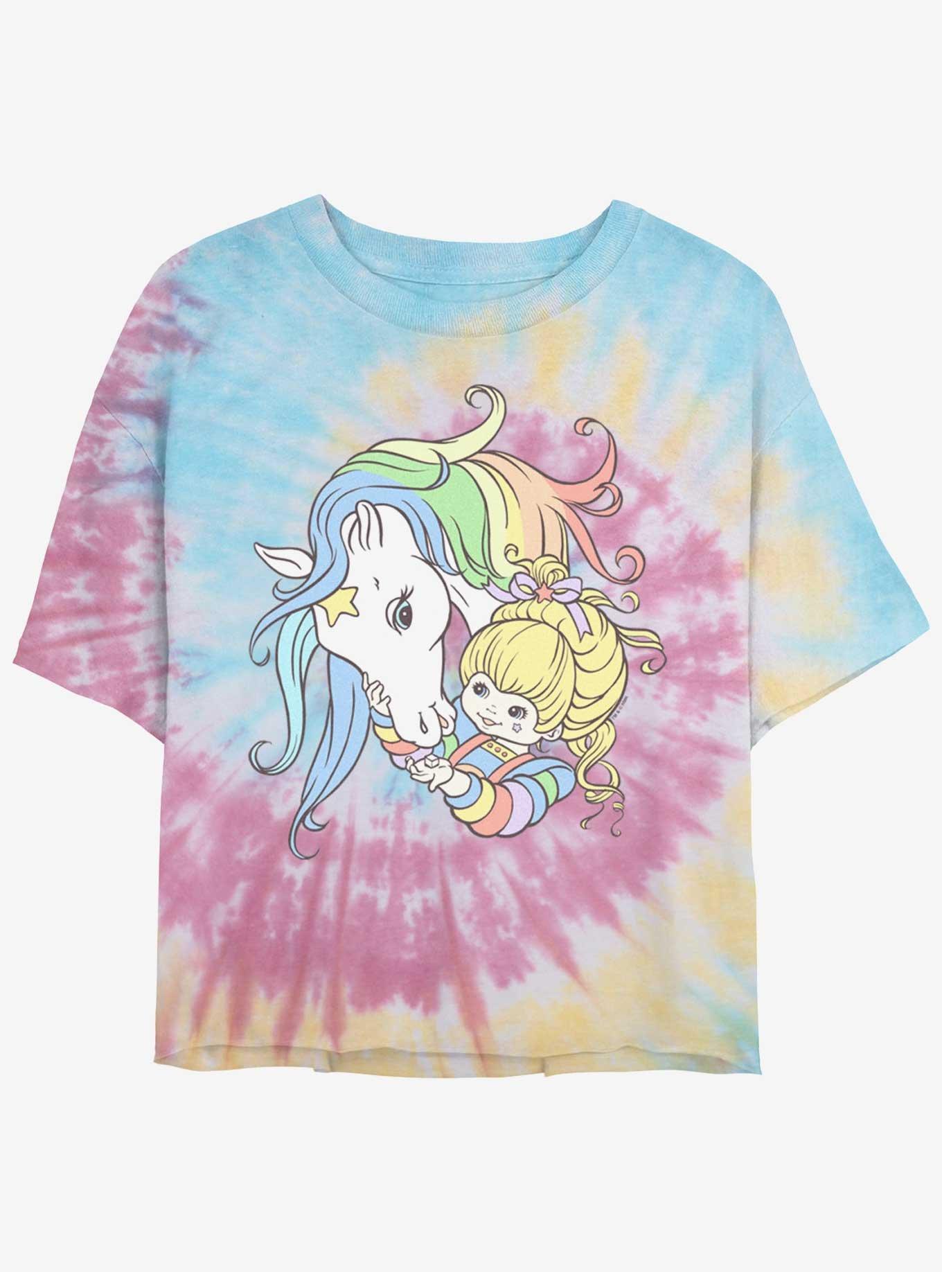 Rainbow Brite Starlight Friends Girls Tie-Dye Crop T-Shirt, , hi-res