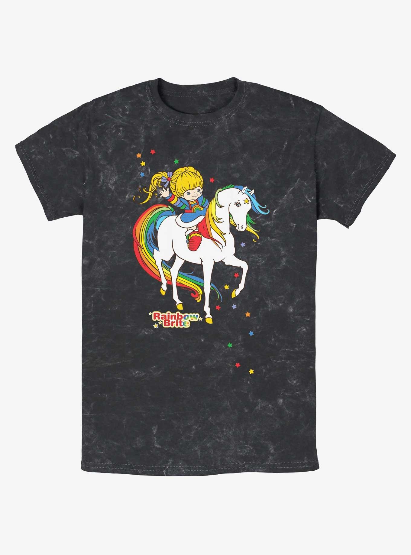 Rainbow Brite & Starlite Mineral Wash T-Shirt, BLACK, hi-res
