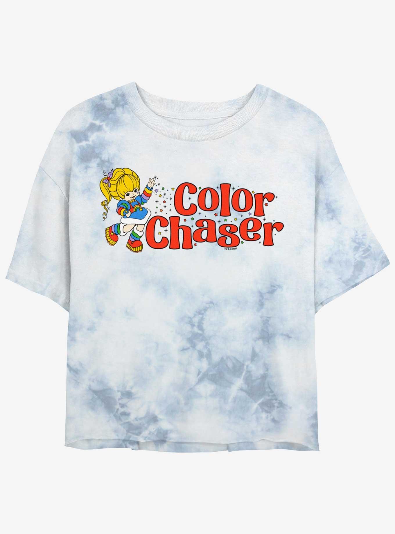 Rainbow Brite Color Chaser Girls Tie-Dye Crop T-Shirt, , hi-res